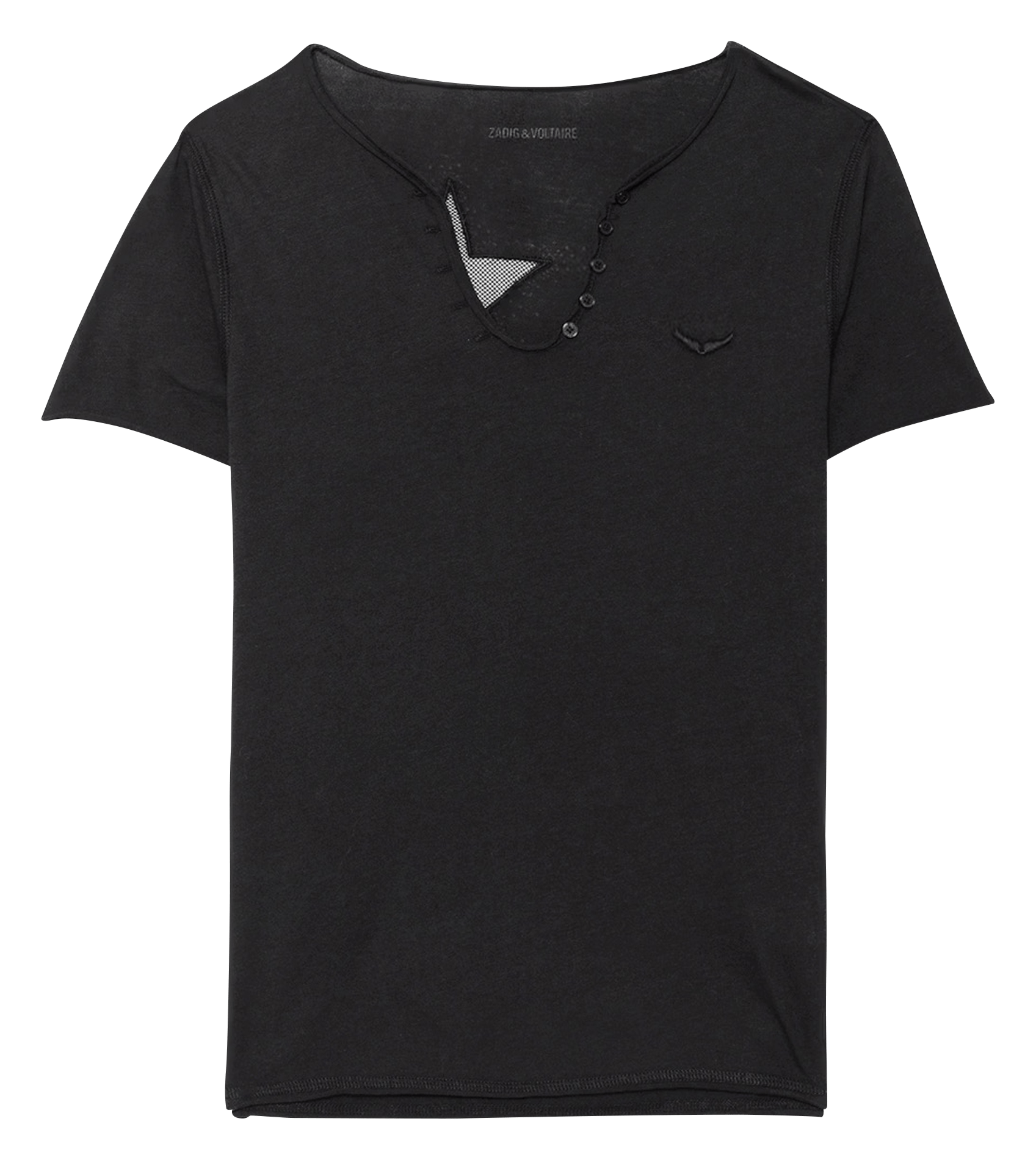 Recht T-shirt van katoen. ZADIG&VOLTAIRE Groen