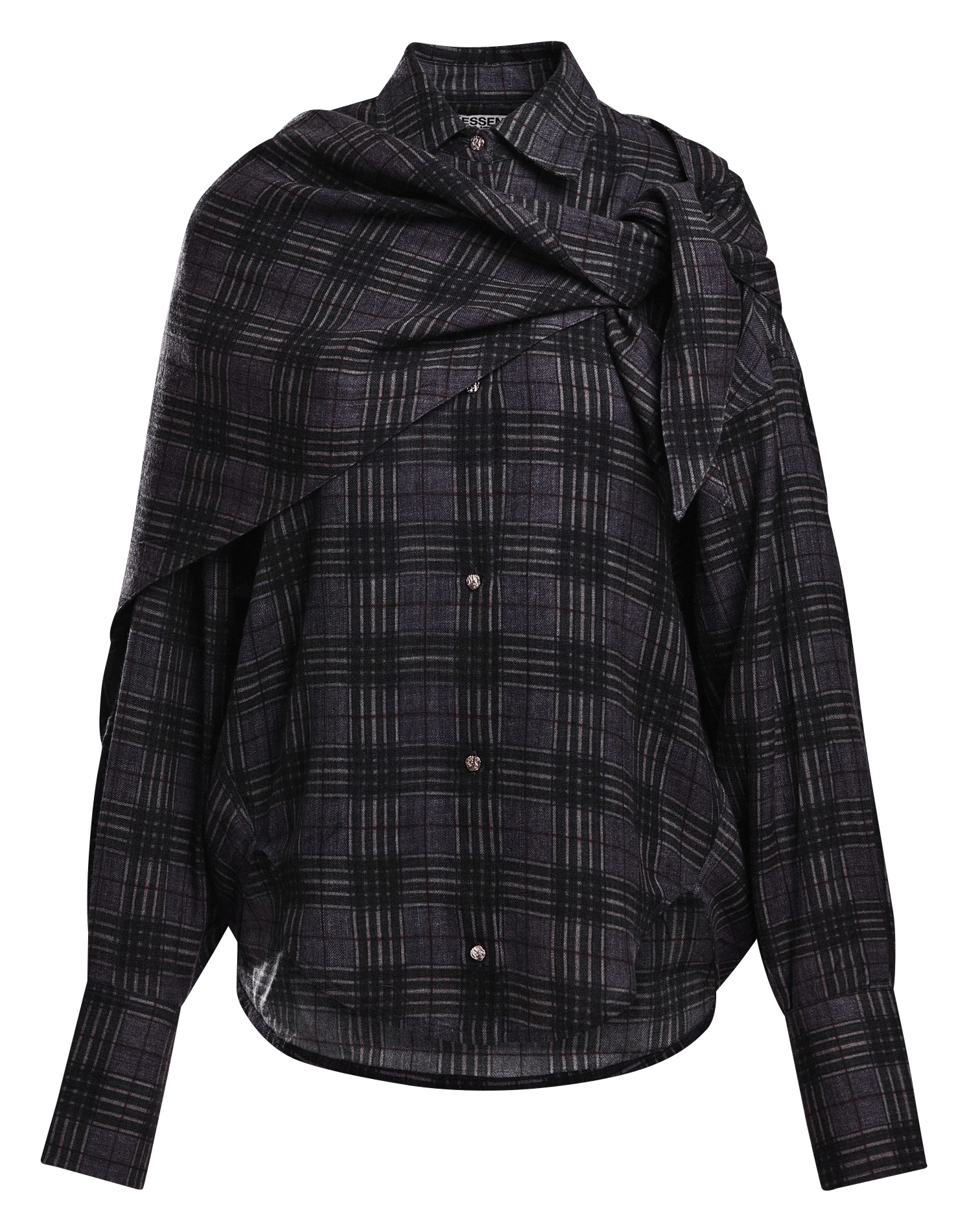 Chemise droite col classique en coton mélangé kiss ESSENTIEL ANTWERP Gris