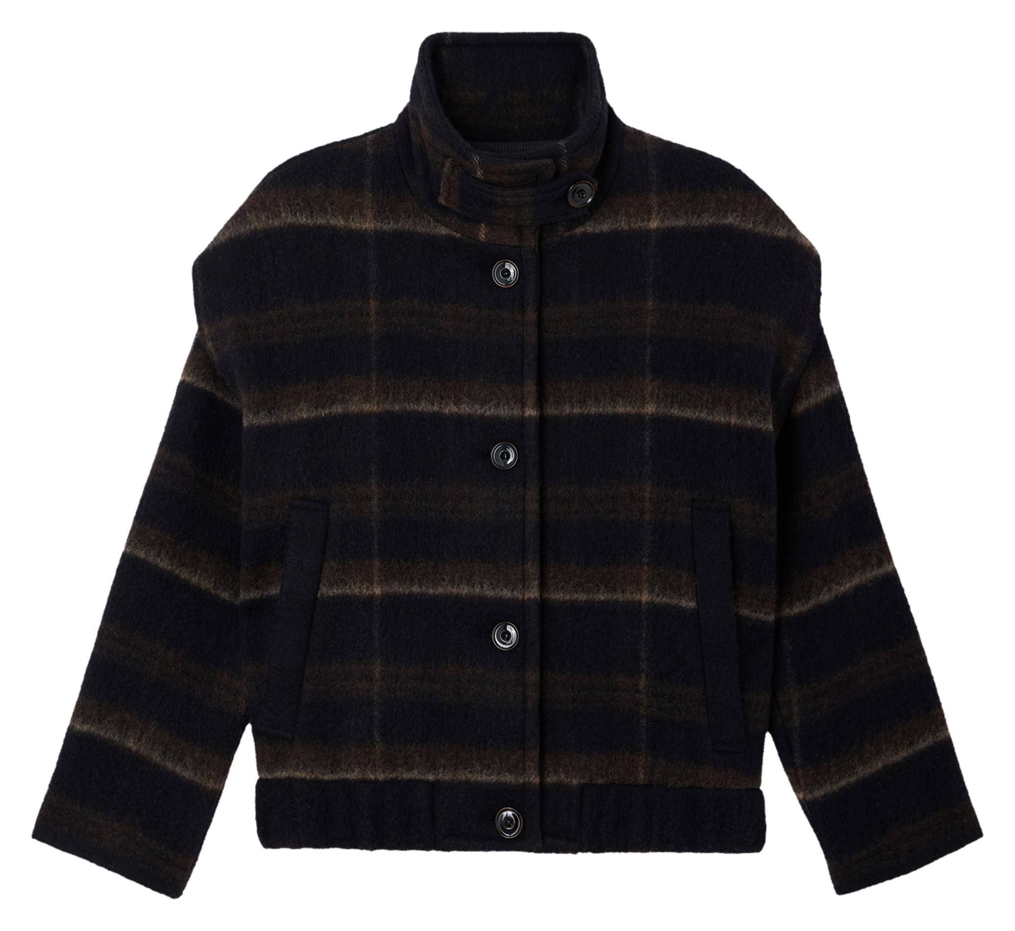 Manteau droit en laine mélangée paolino SESSUN Bleu