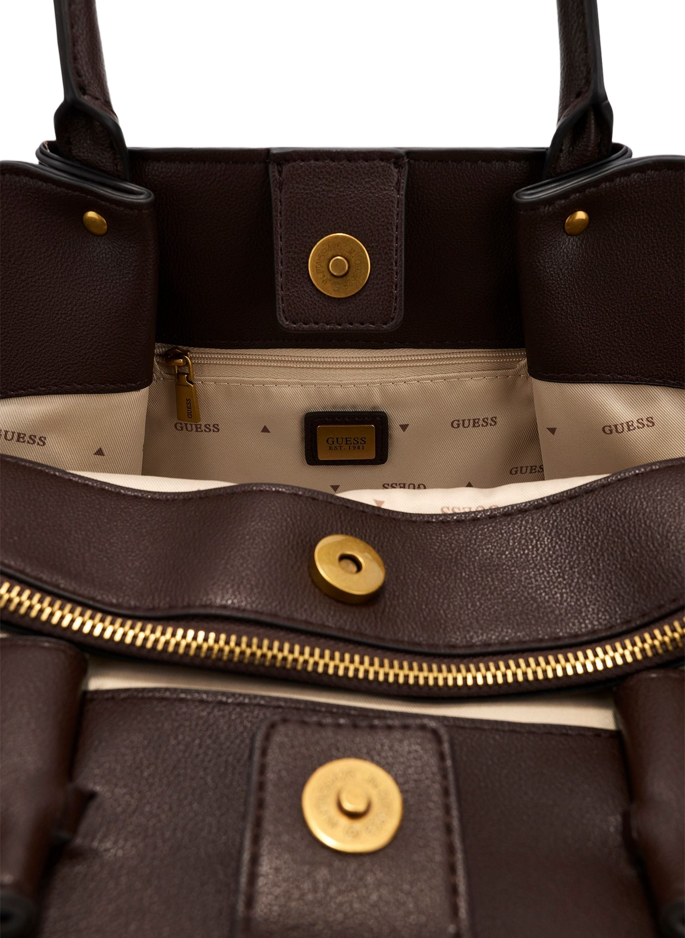 Sac à main effet cuir GUESS Marron
