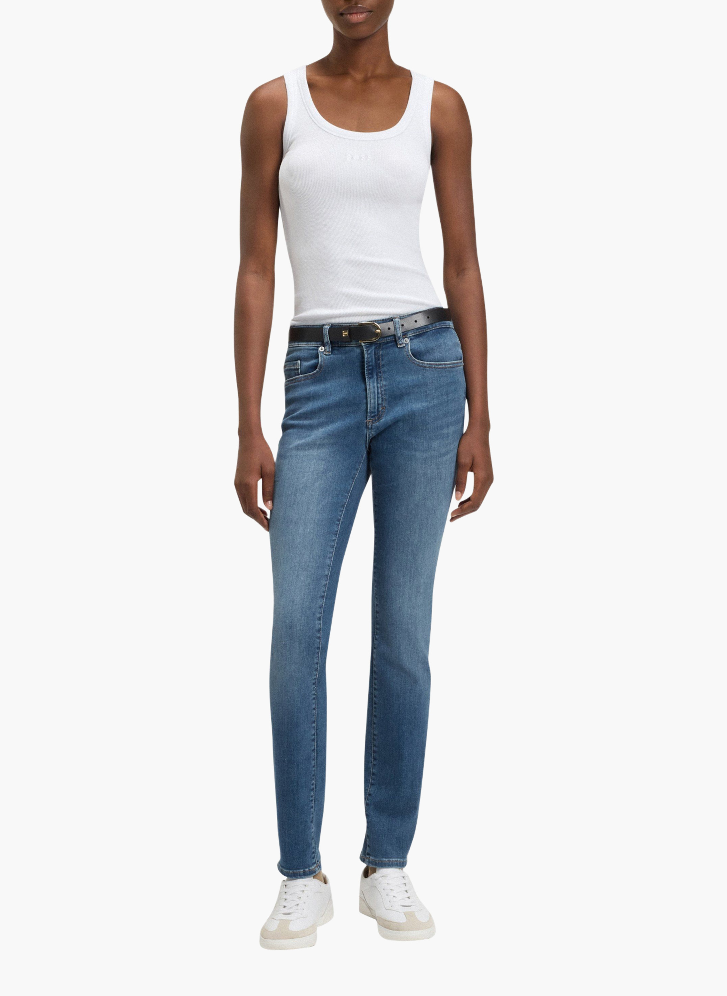 Jean slim en coton mélangé BOSS Bleu