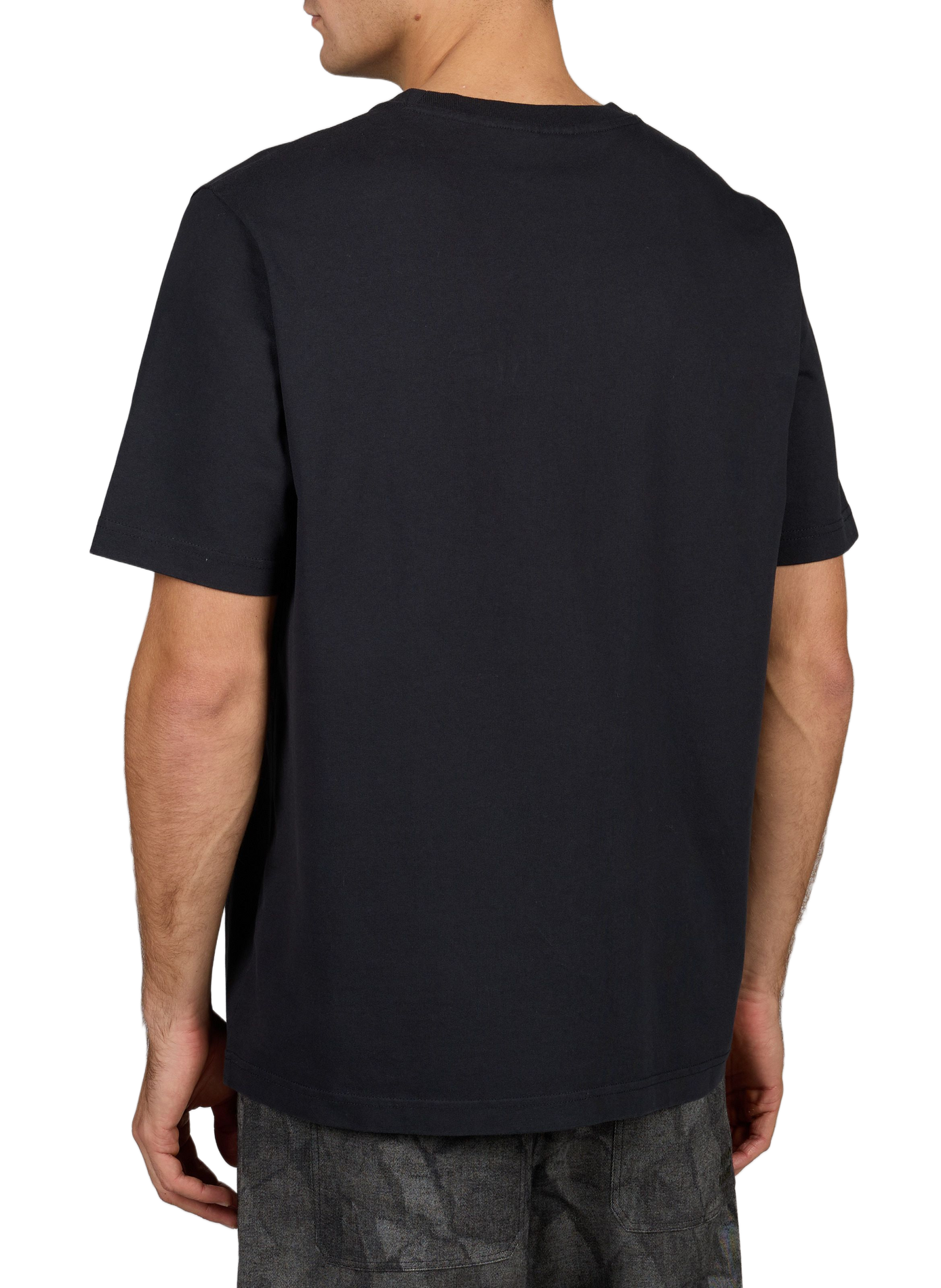 Camiseta recta de cuello redondo con bordado MAISON KITSUNÉ Gris