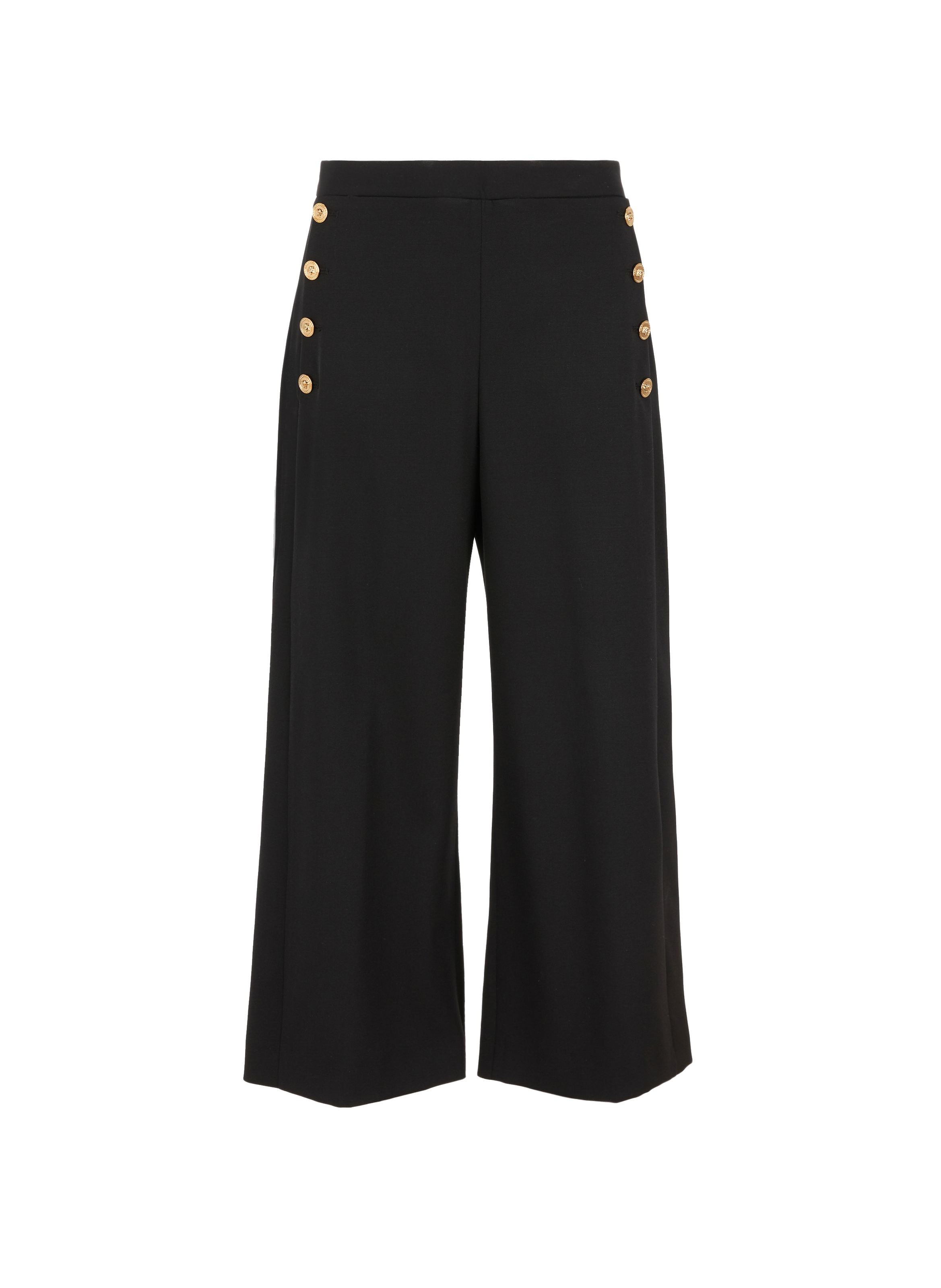 Pantalon à pont en laine mélangée