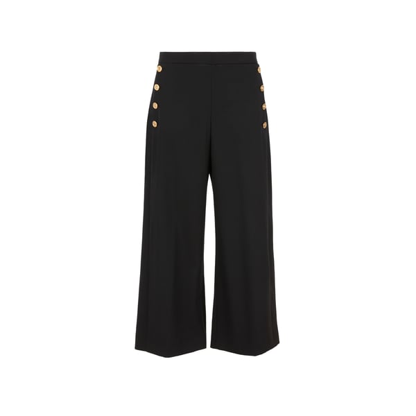 Pantalon à pont en laine mélangée