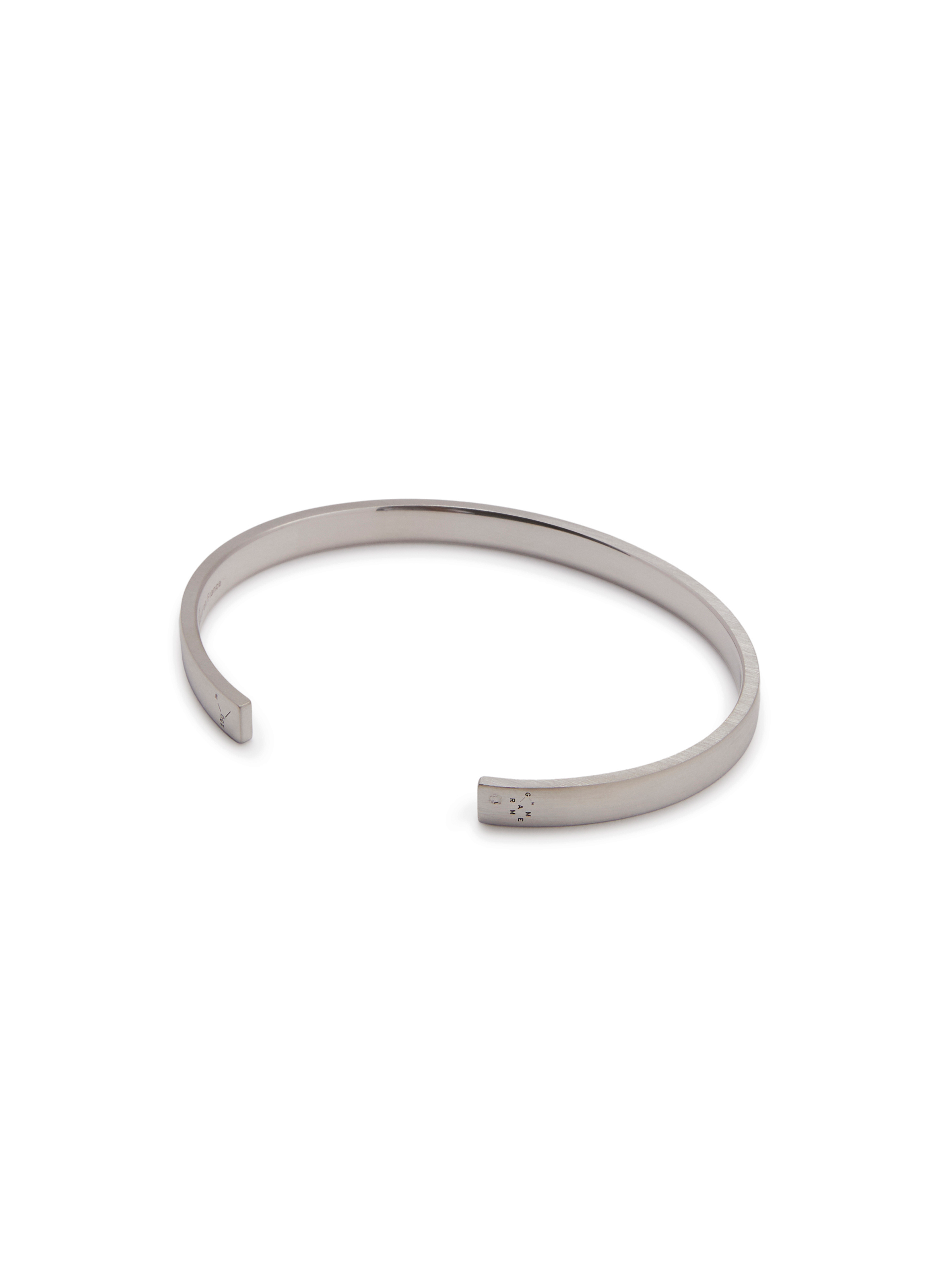 Bracelet ruban 15g en argent brossé