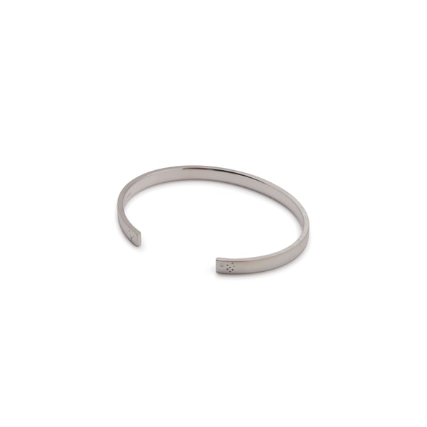 Bracelet ruban 15g en argent brossé