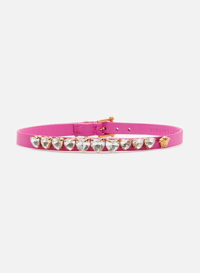 VERSACE satin and crystal choker necklace