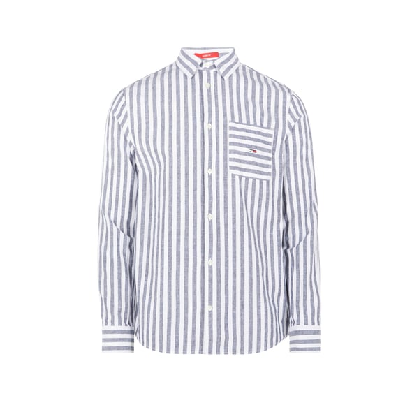 Chemise rayé en coton organique et lin