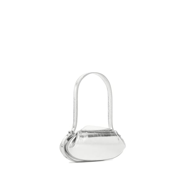 Sac à main Dinner Roll en cuir métallisé