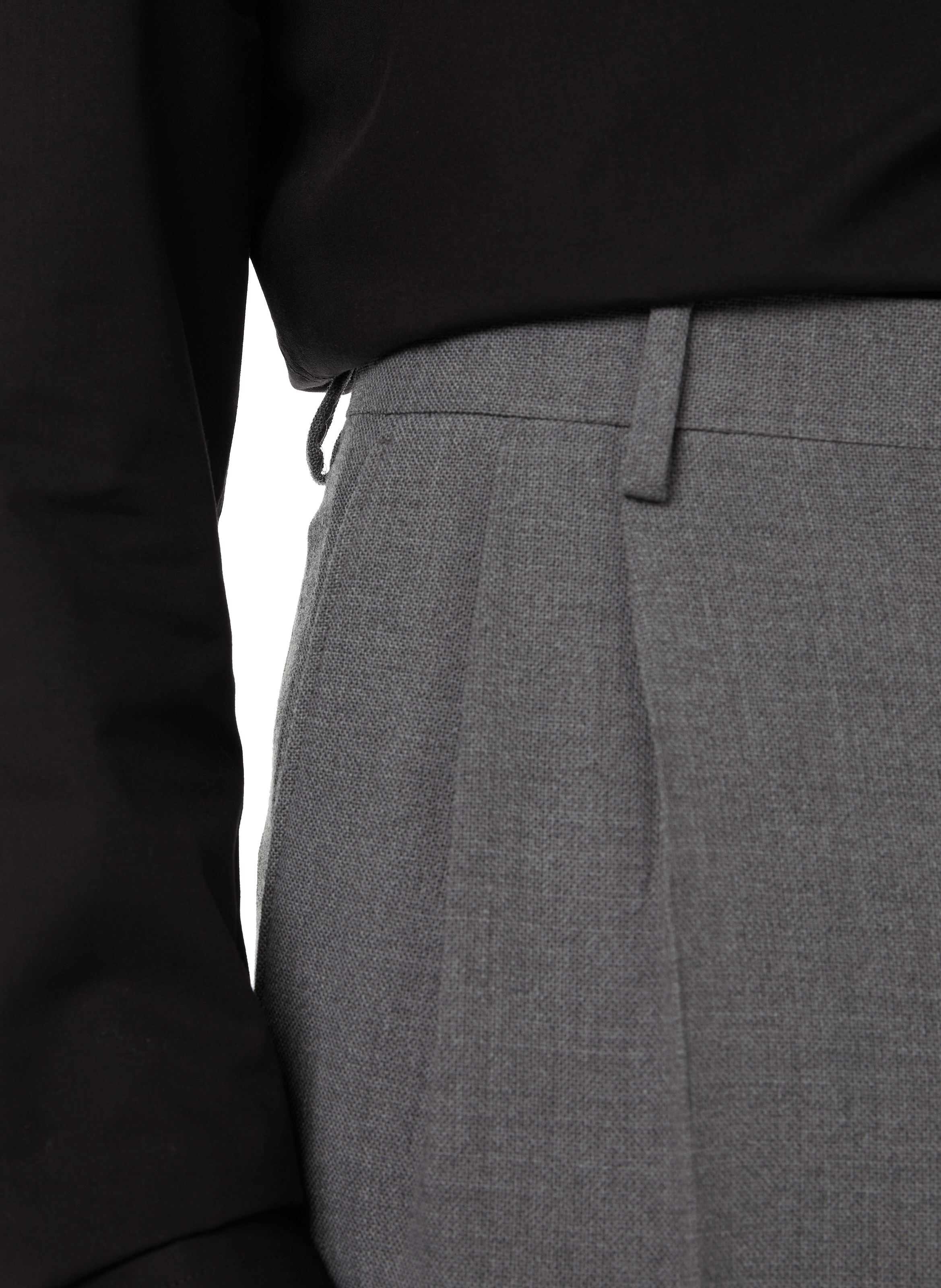Wool-blend suit trousers Grey