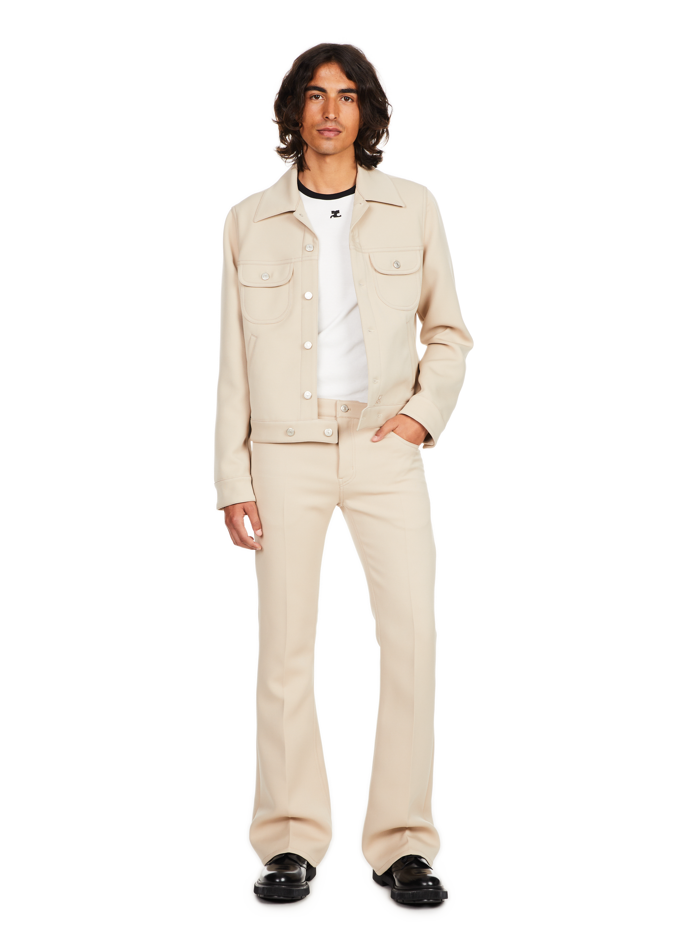 Signature 70's Boot-Cut Pants COURRÈGES Beige