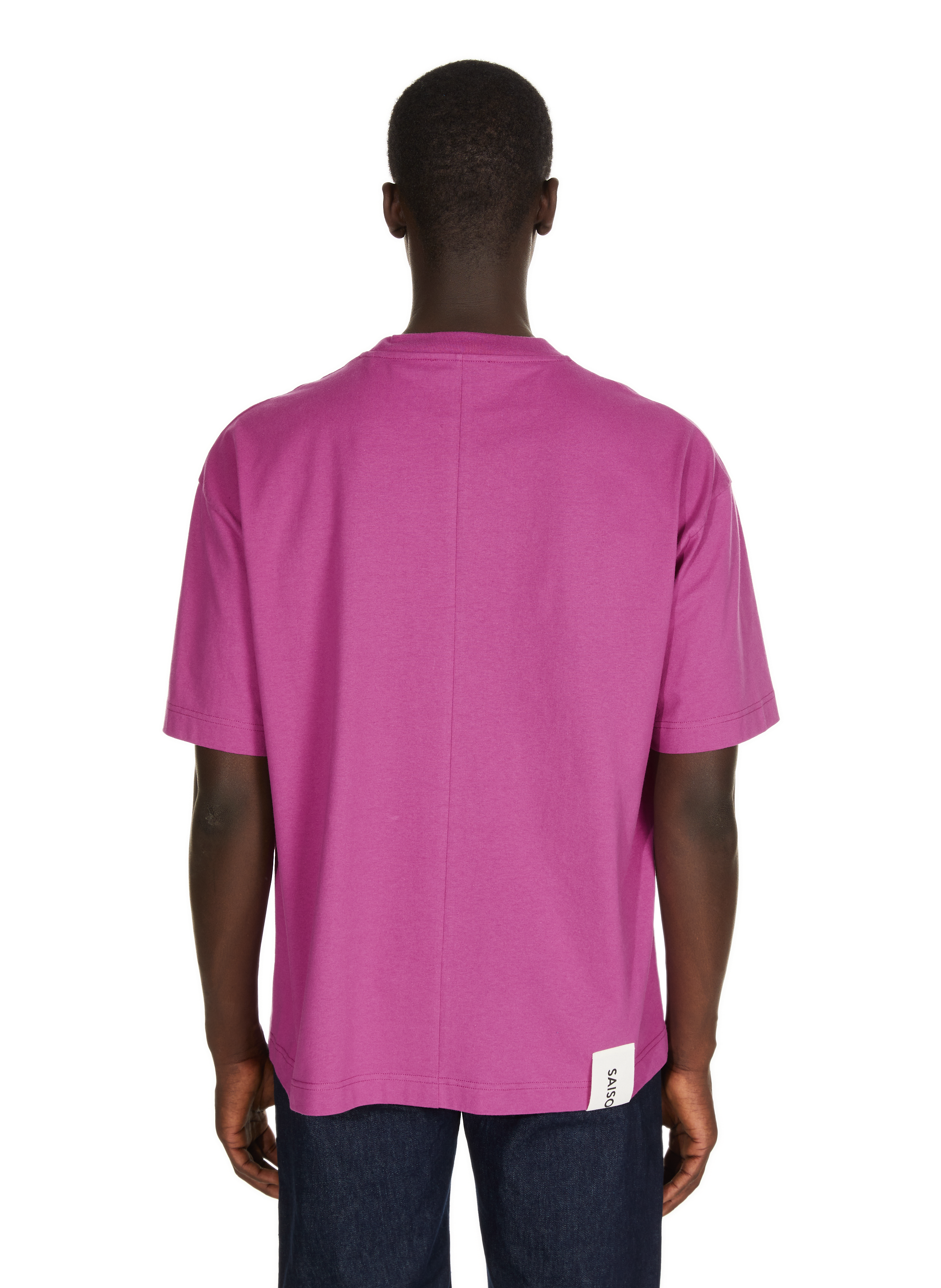 T-shirt Bart col rond en coton SAISON 1865 Rose