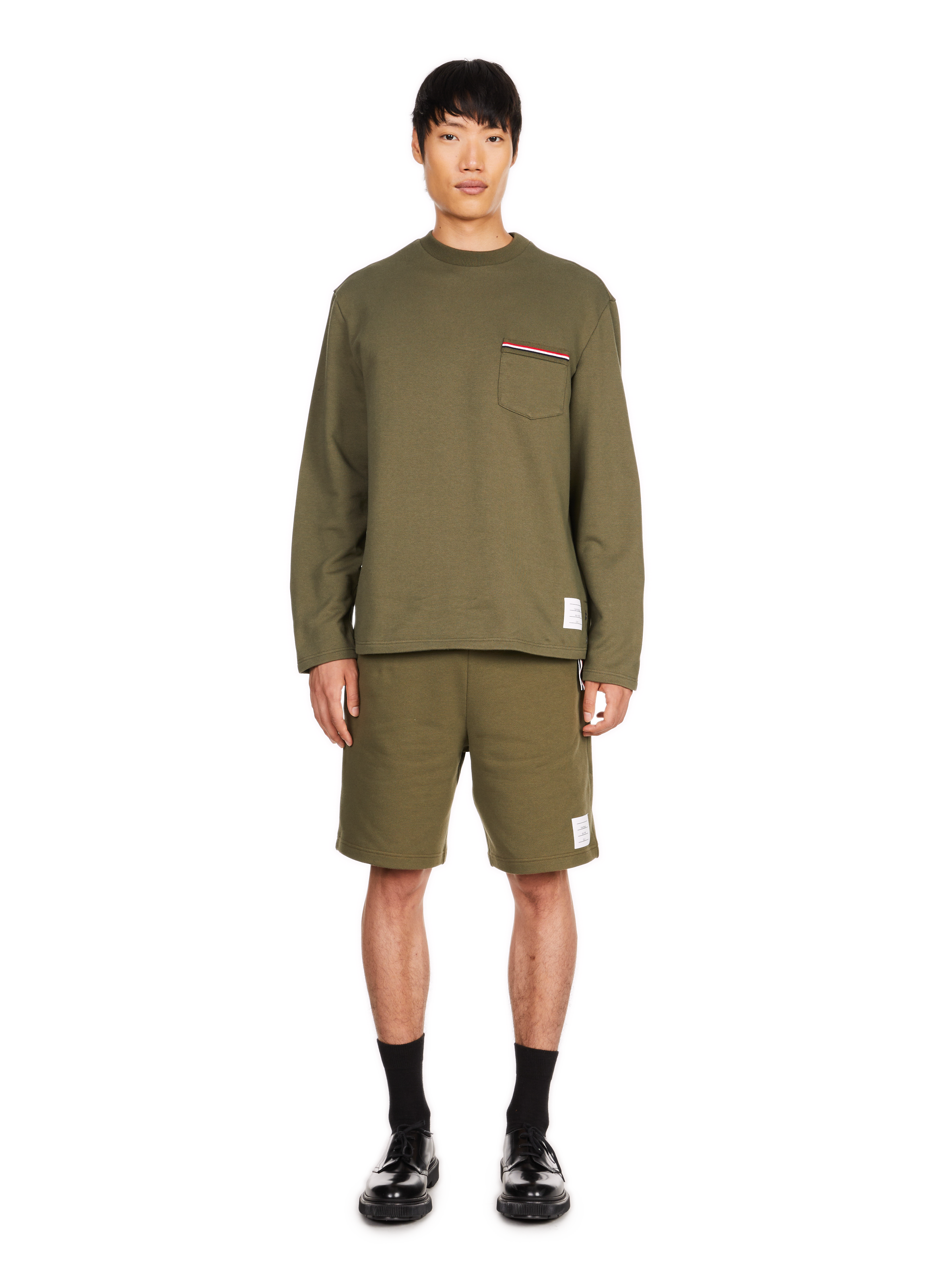 Cotton Shorts THOM BROWNE Green