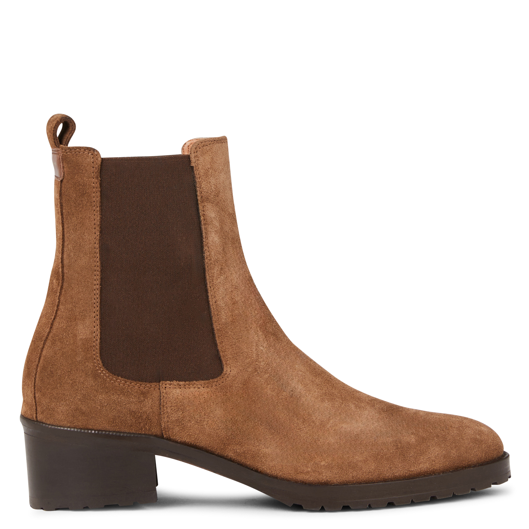 Bottines en cuir velours ANTHOLOGY Marron