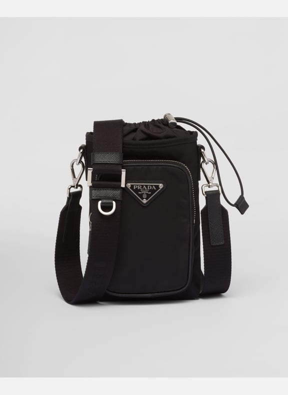 Étui pour smartphone en re-nylon Noir by PRADA PRADA Étui pour smartphone en re-nylon Noir