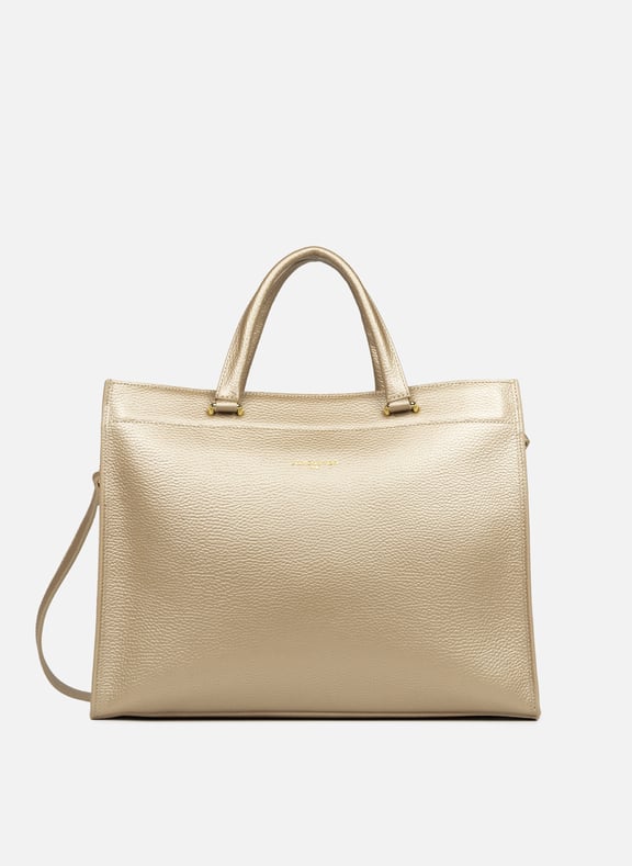 Grand sac cabas épaule - foulonné double Beige by LANCASTER LANCASTER Grand sac cabas épaule - foulonné double Beige