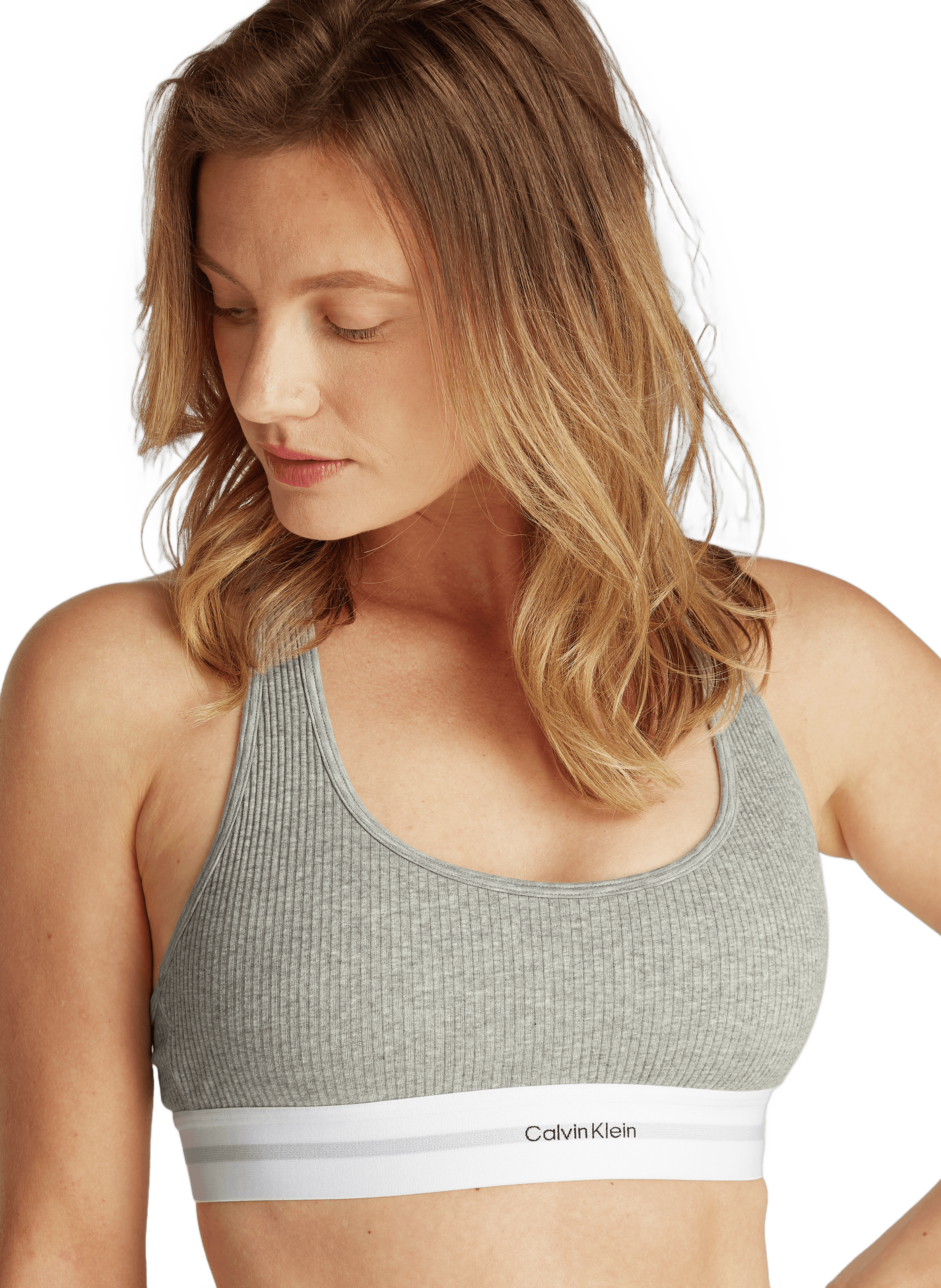 Ribbed bralette CALVIN KLEIN Grey