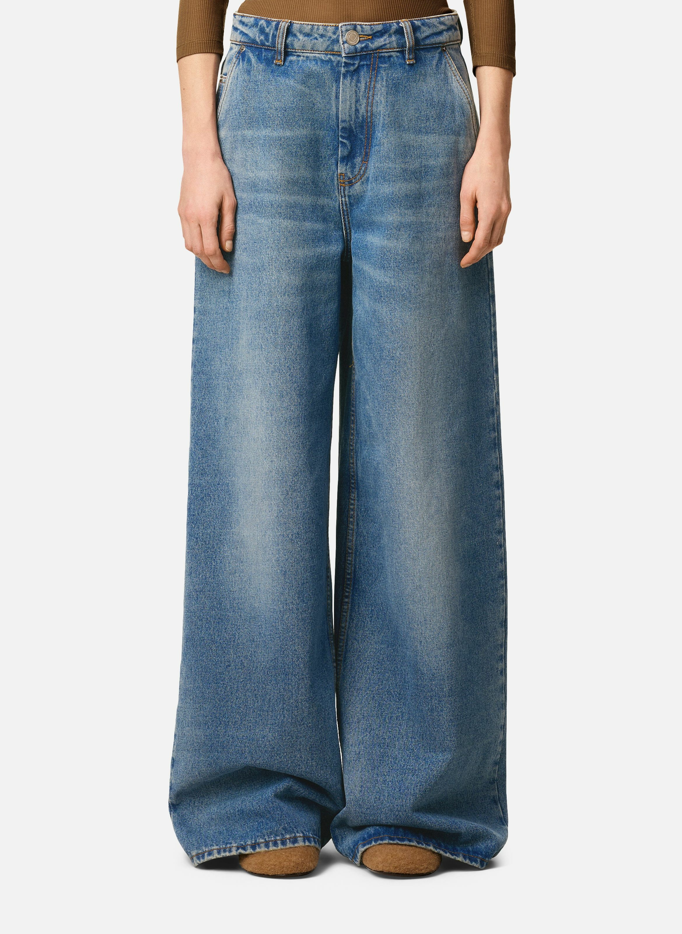 Jean coupe très large en coton AMI PARIS Bleu