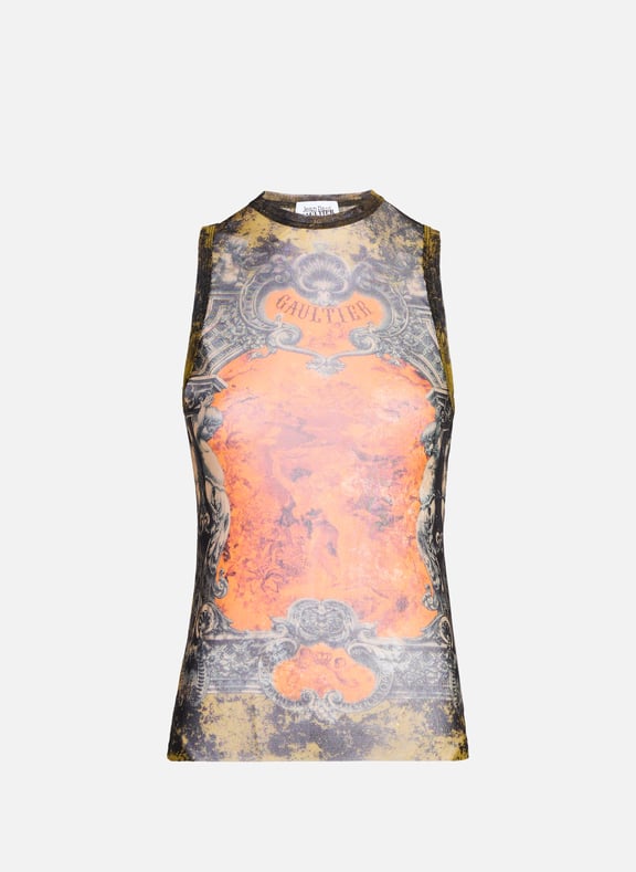 Sleeveless printed top Multicolour by JEAN PAUL GAULTIER JEAN PAUL GAULTIER Sleeveless printed top Multicolour