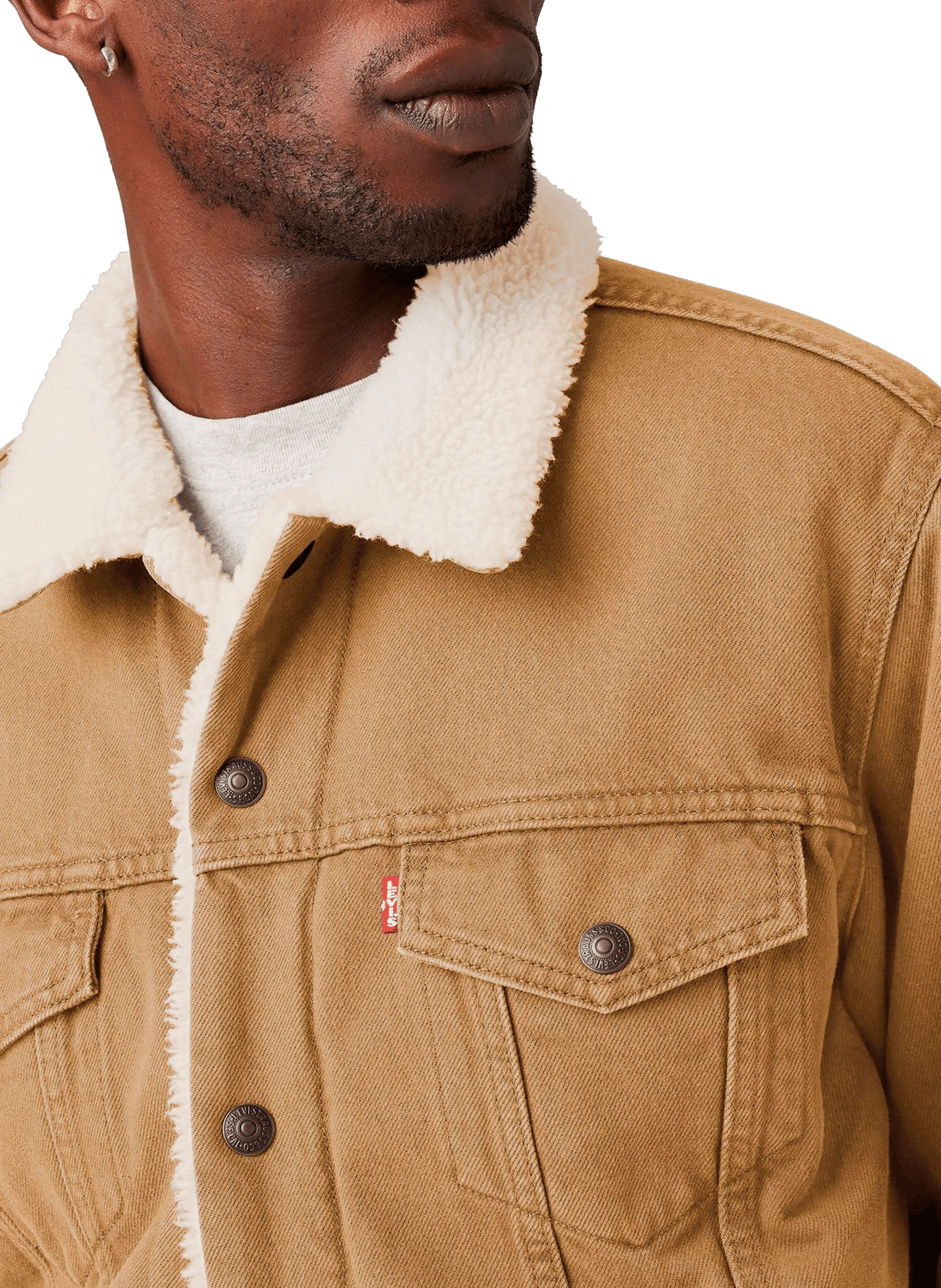 Veste en jean molletonnée LEVI&#039;S Marron