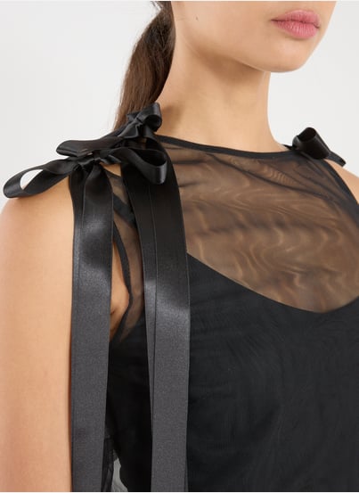 Dress with transparent ribbon bows SIMONE ROCHA Dress with transparent ribbon bows SIMONE ROCHA