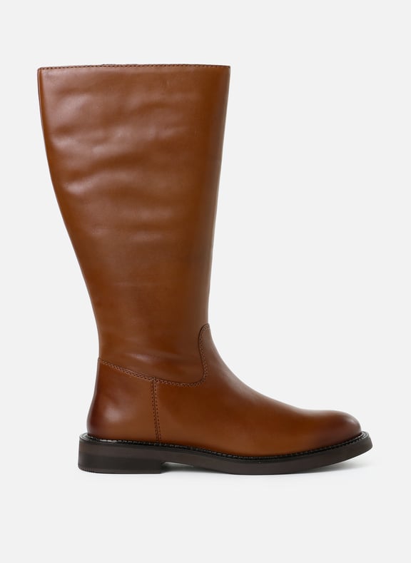 Bottes Serilda en cuir Marron by GEOX GEOX Bottes Serilda en cuir Marron