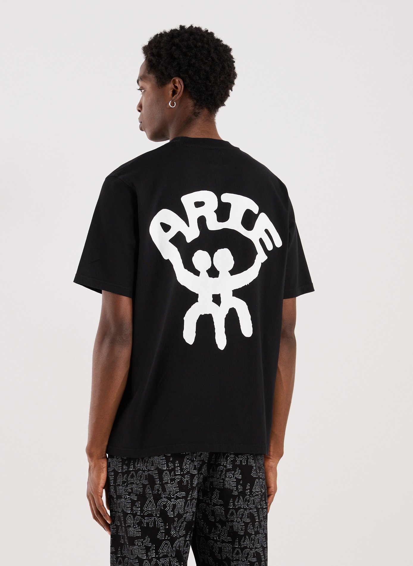 Oversized printed cotton T-shirt ARTE ANTWERP Black