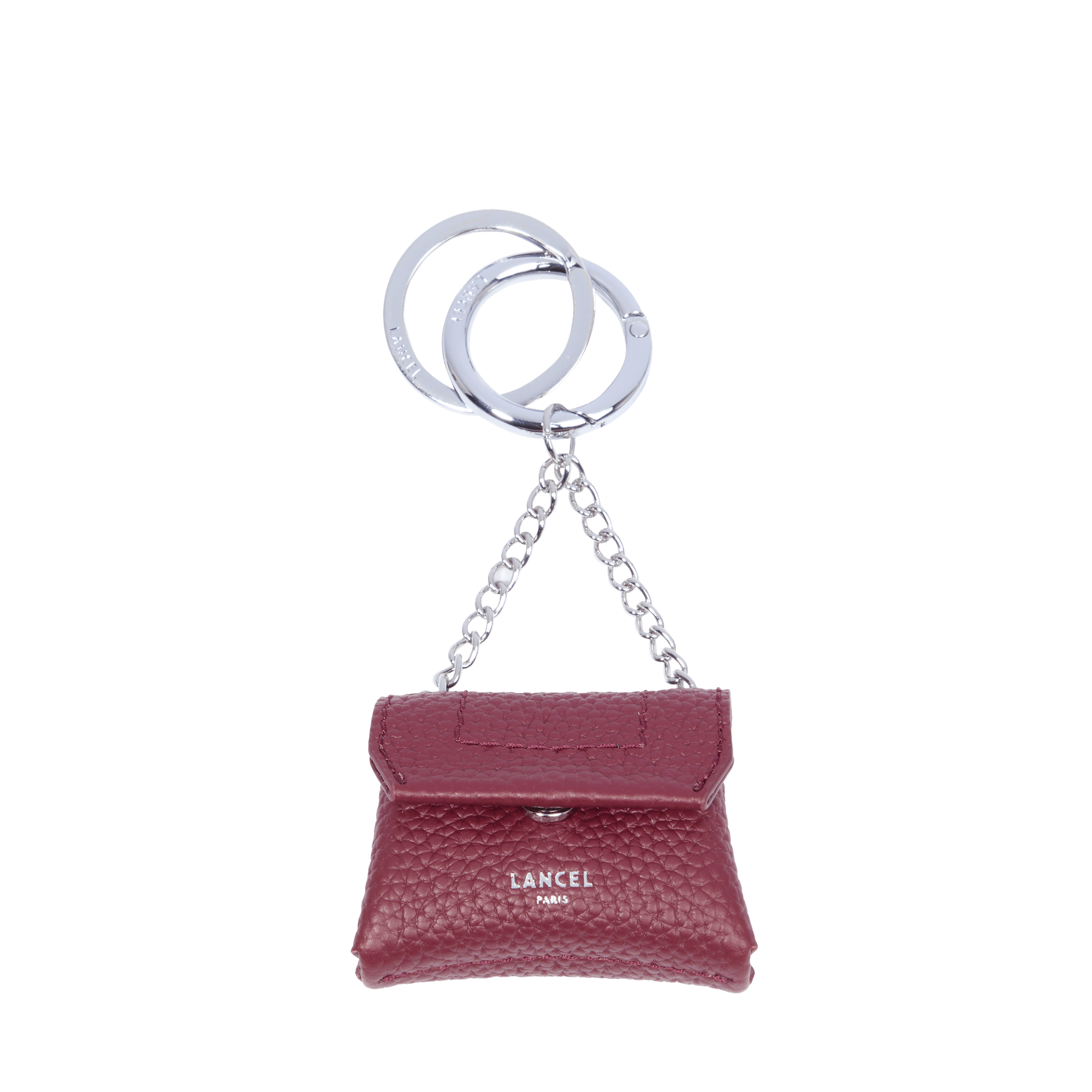 Lancel Ninon Leather Keychain LANCEL Purple
