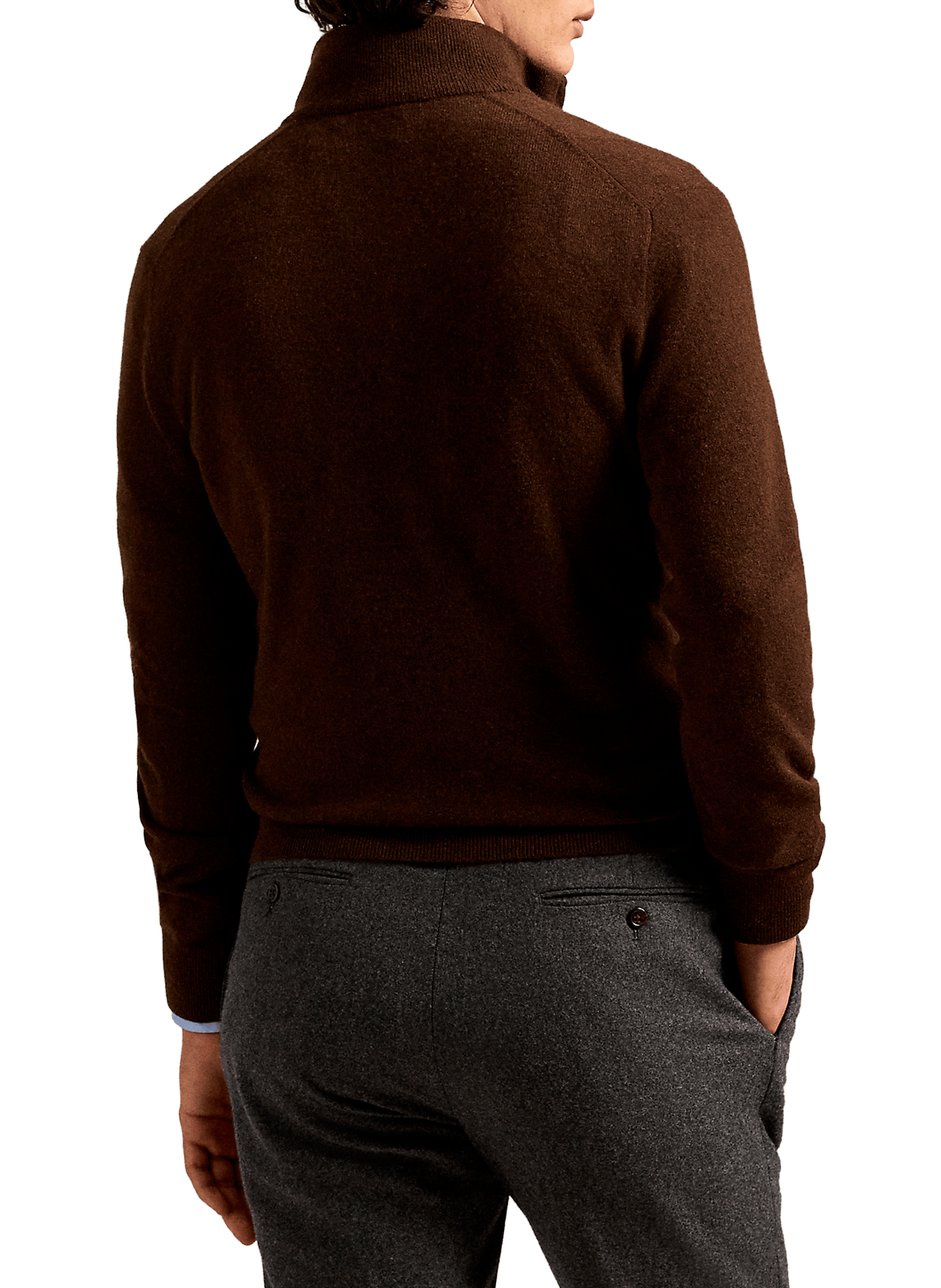 Wool zip-neck jumper POLO RALPH LAUREN Beige