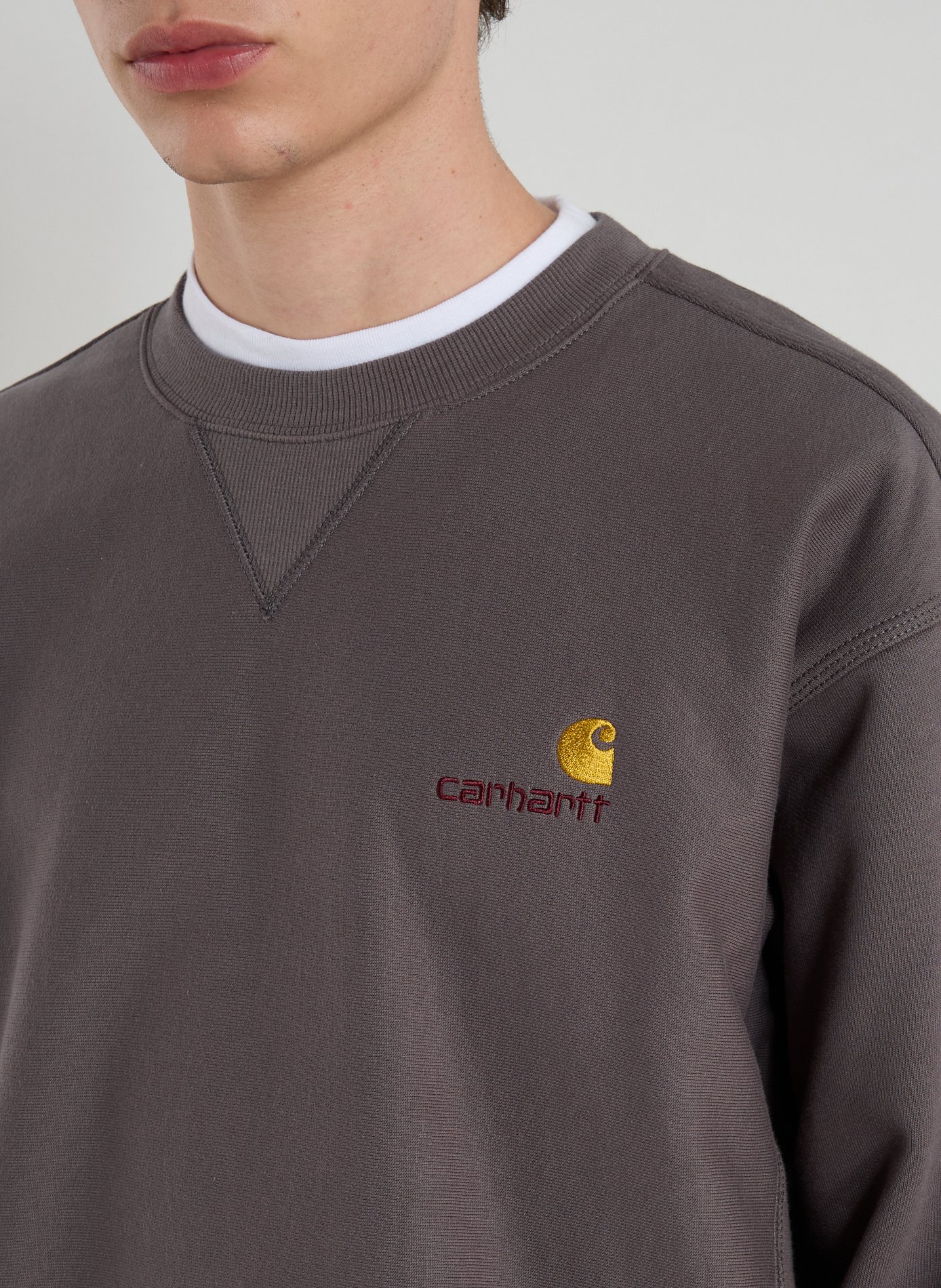 Sweatshirt ample en coton mélangé CARHARTT WIP Gris