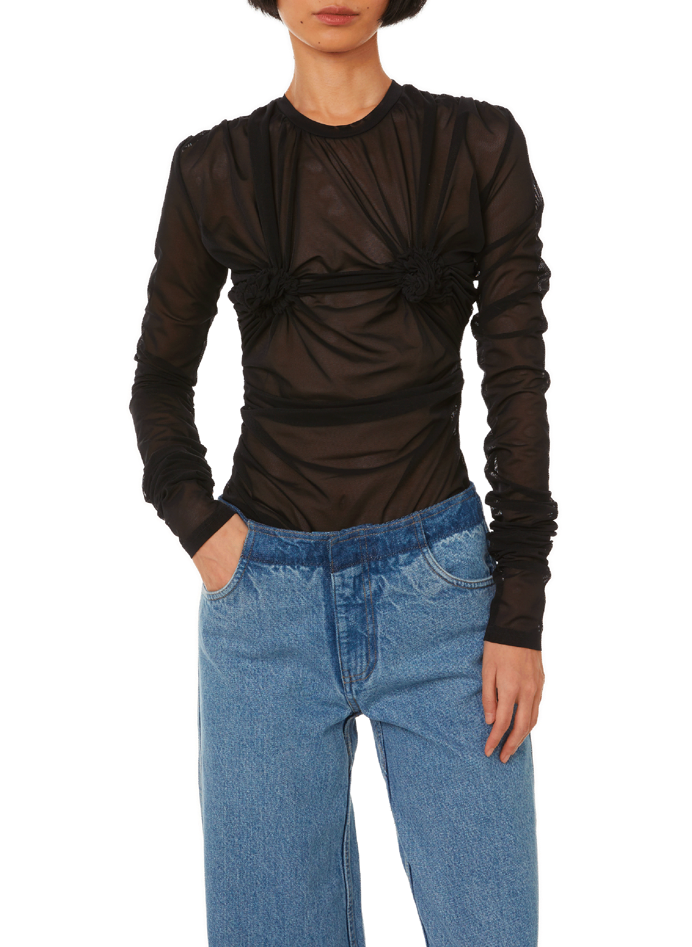 VAQUERA Sheer top Black