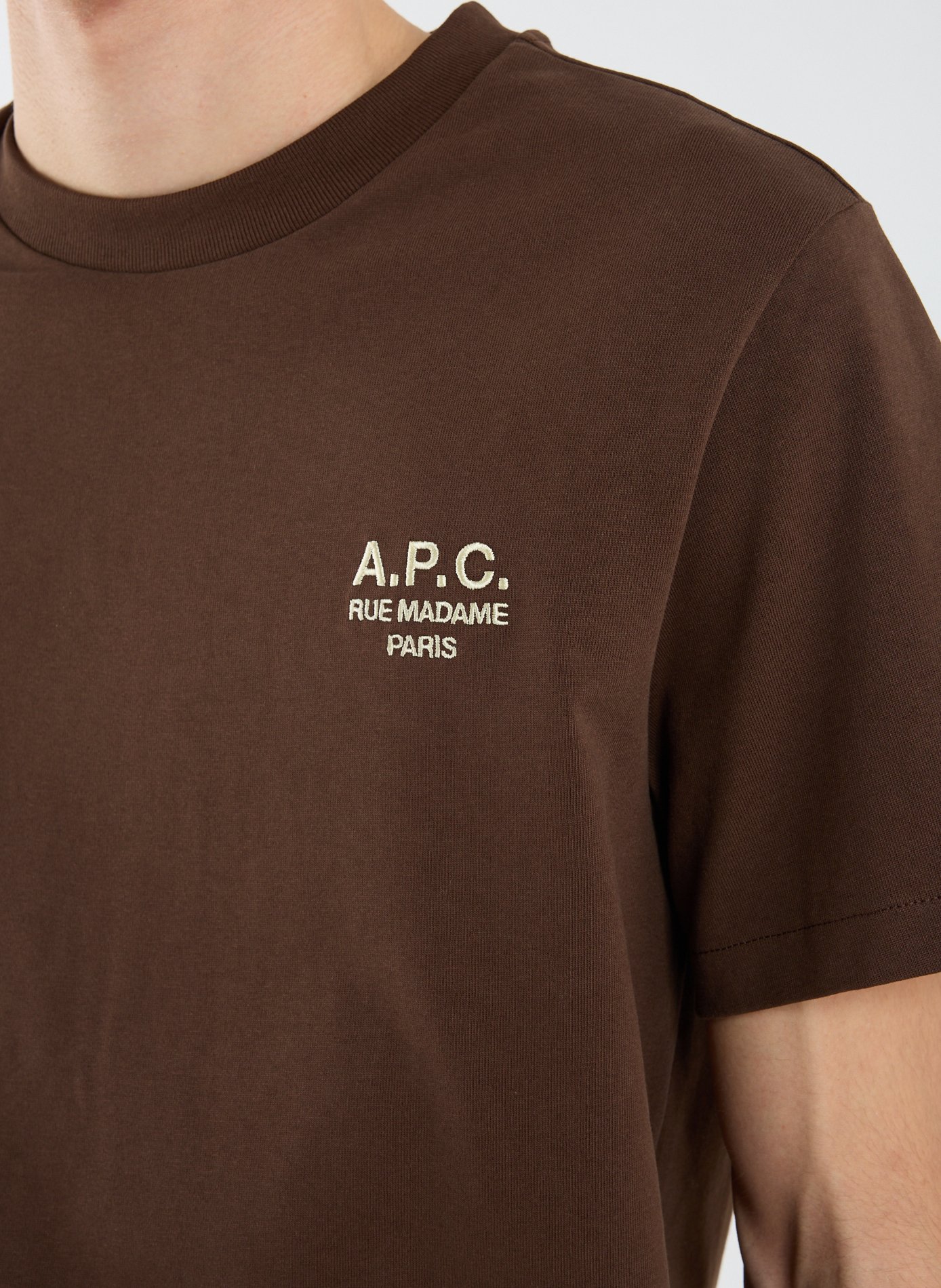 Classic Cotton T-Shirt A.P.C. Brown