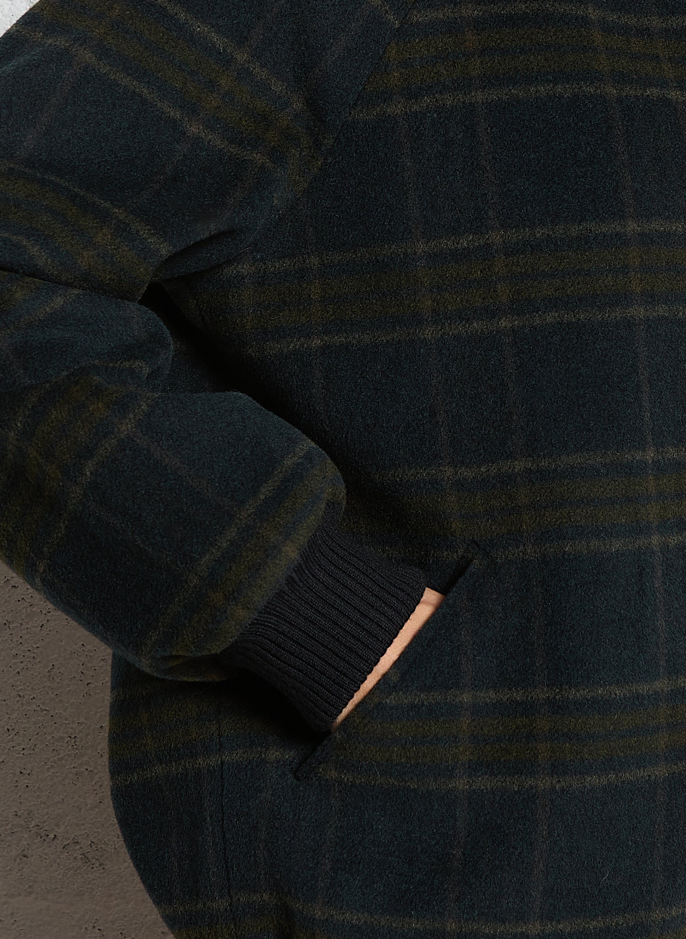 Blouson droit en laine mélangée kim MAISON 123 Bleu