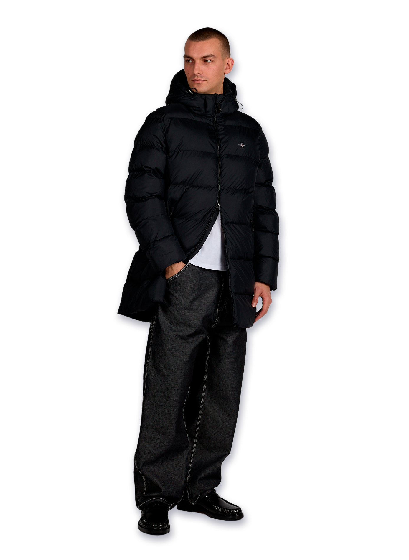 Quilted Active Cloud Mid-Length Puffer Coat GANT Black