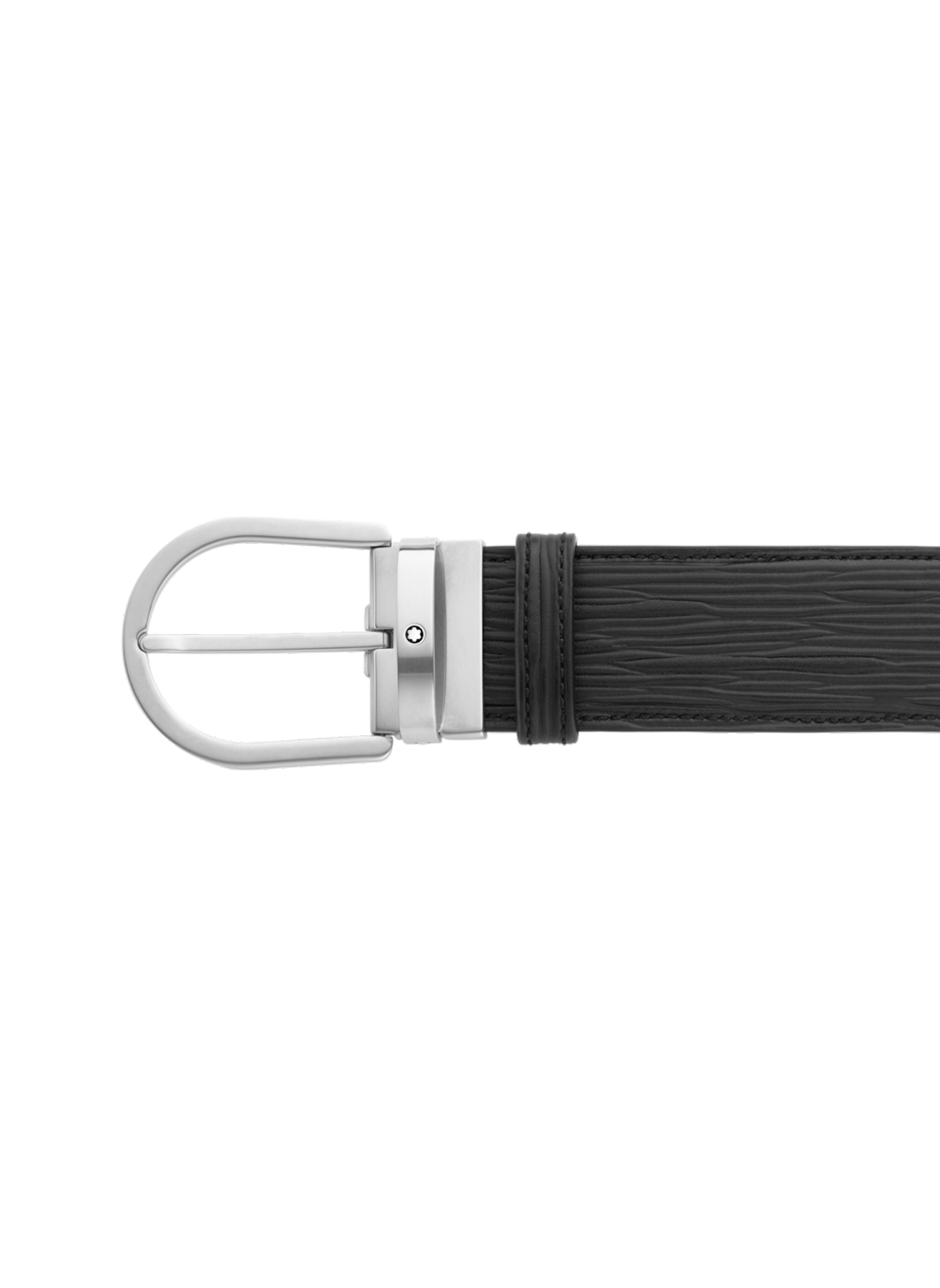Textured leather belt MONTBLANC Black
