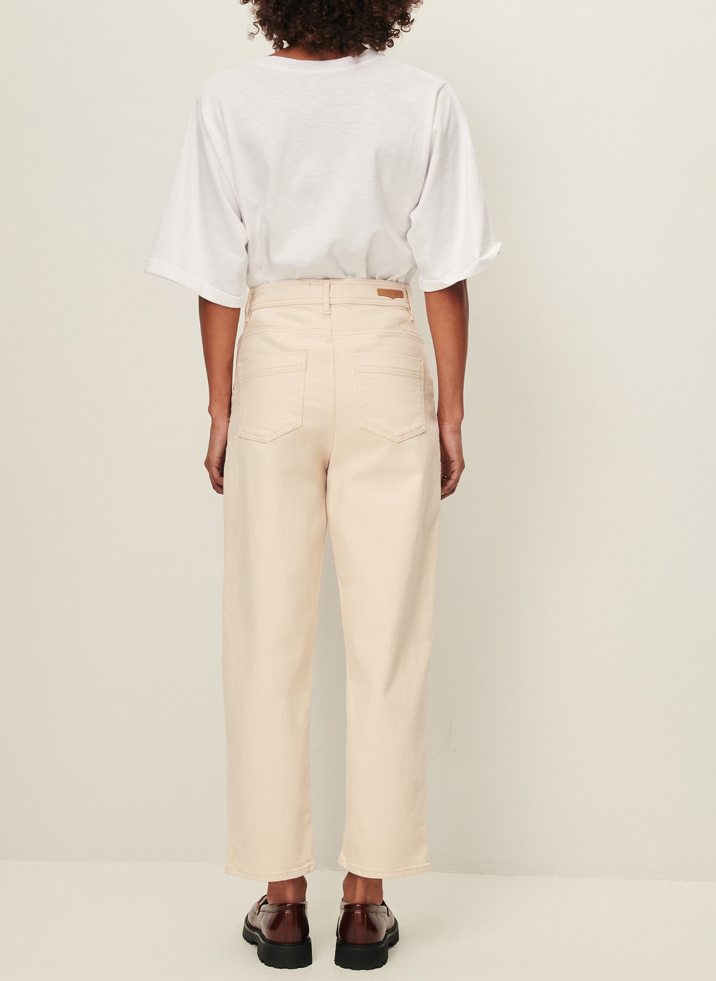 Jean en coton coupe mom peter SESSUN Beige