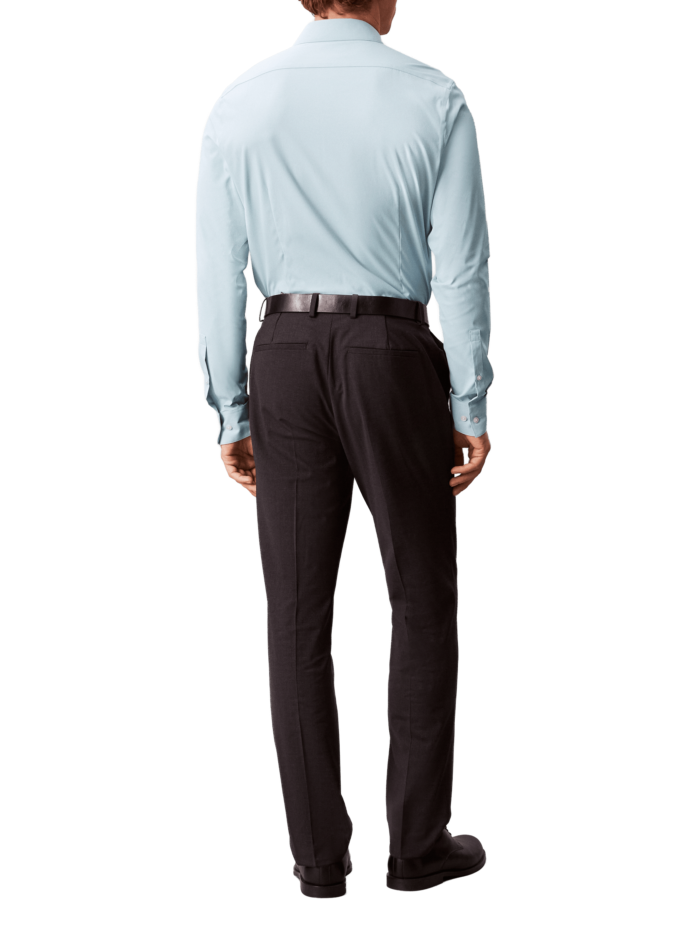 Chemise slim en coton CALVIN KLEIN Bleu