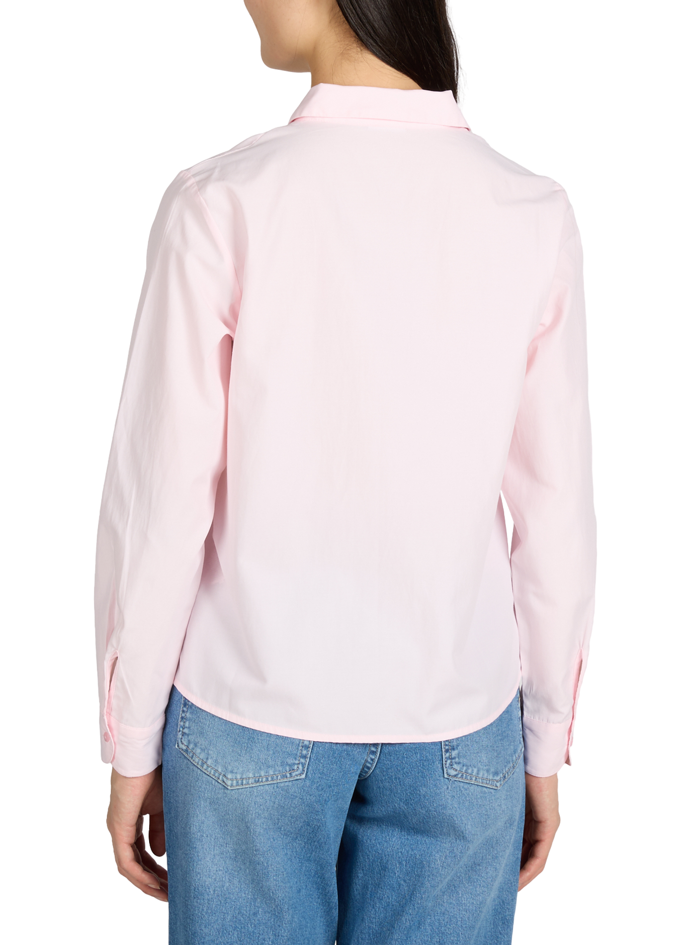 Striped straight shirt in blended cotton VILA Pink