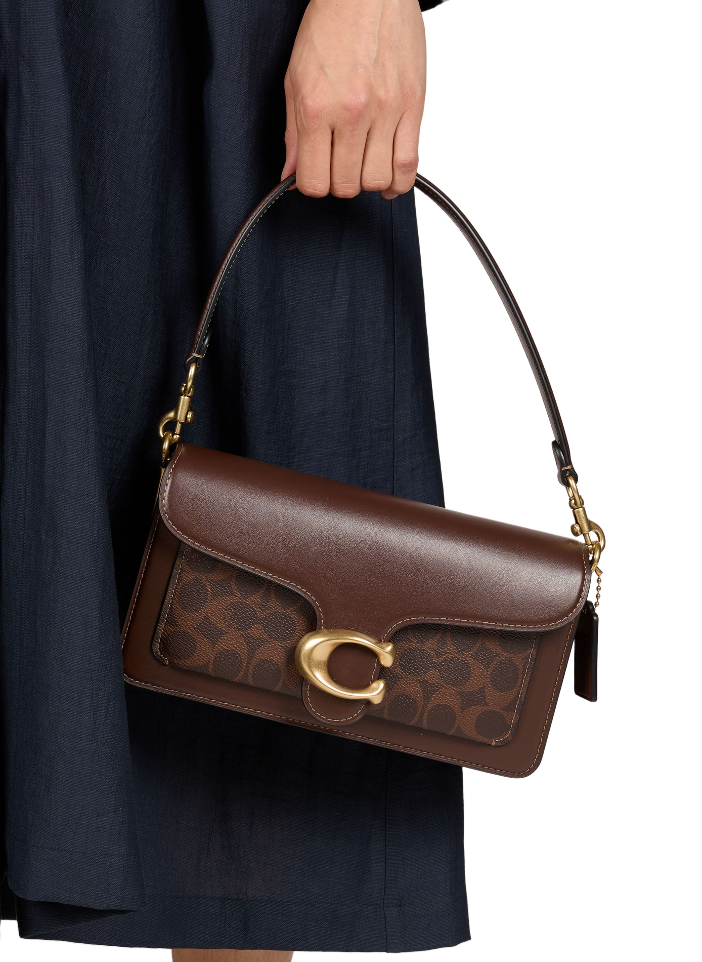 Leather bag COACH Brown