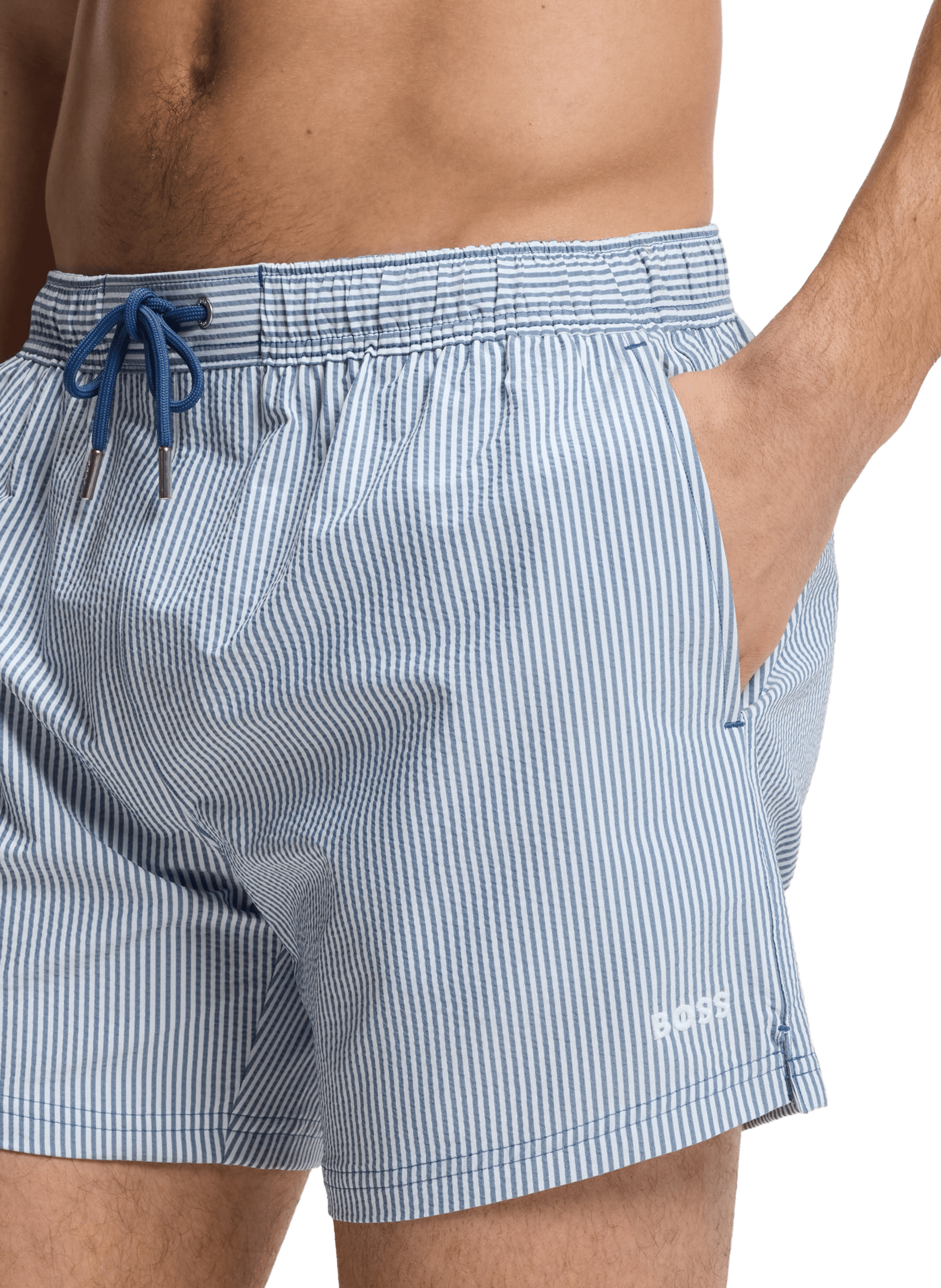 Striped swim shorts BOSS Blue