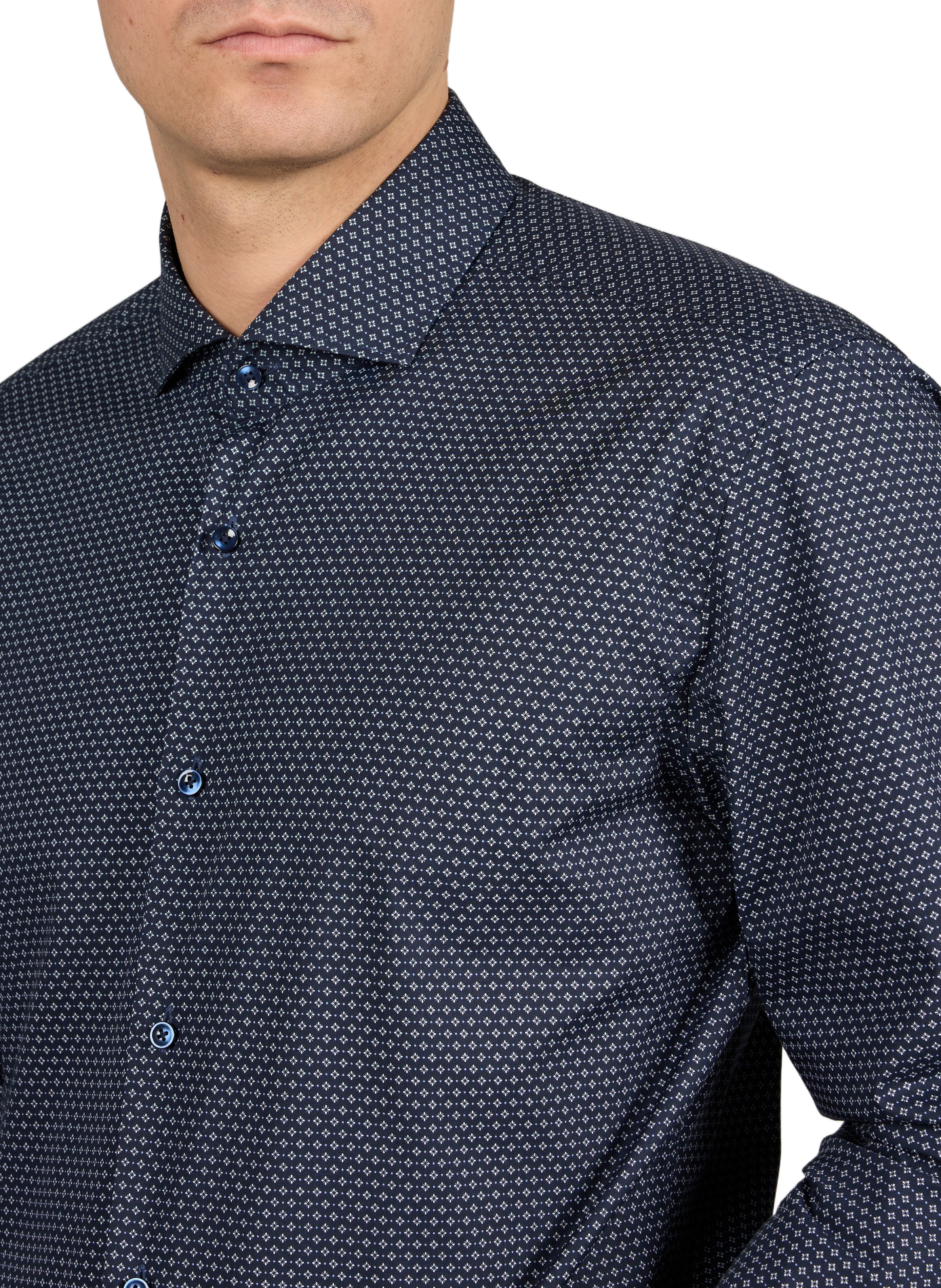 Chemise slim Hank à motif BOSS Black