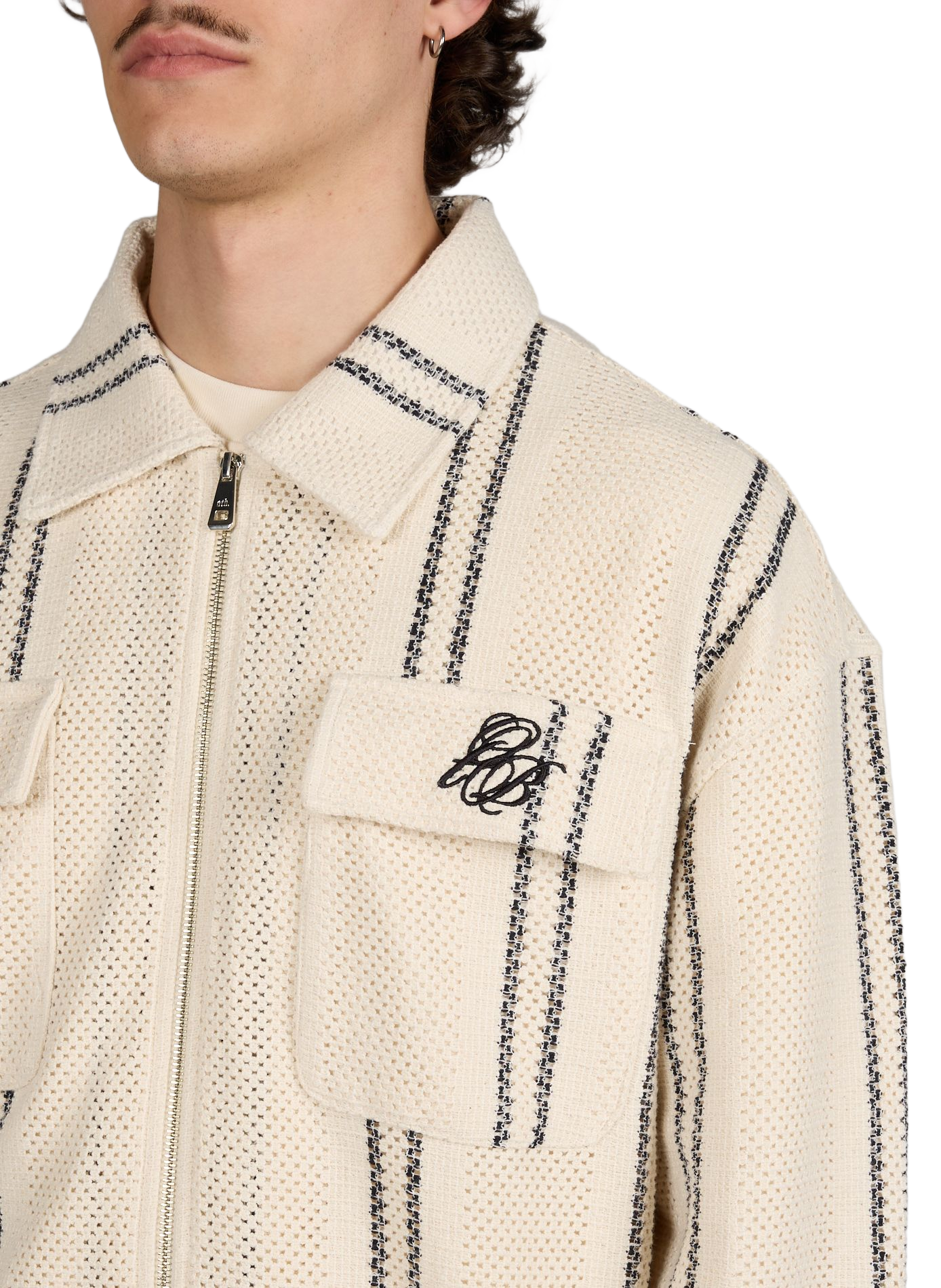 Striped cotton blend The drift jacket ONLY THE BLIND Multicolour