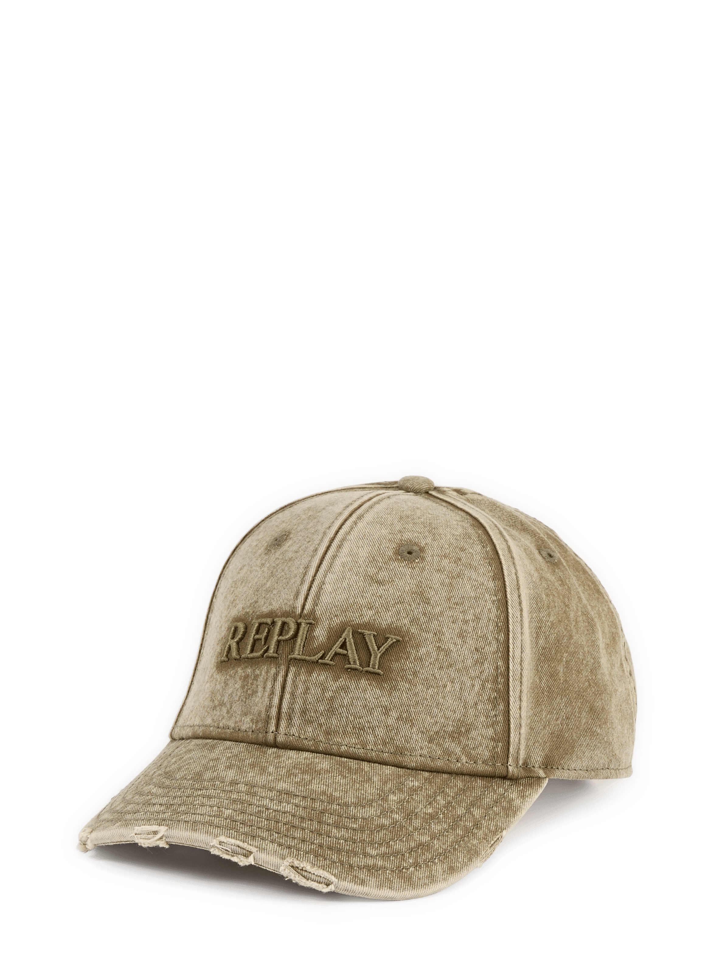 Casquette de baseball brodée en coton REPLAY Vert