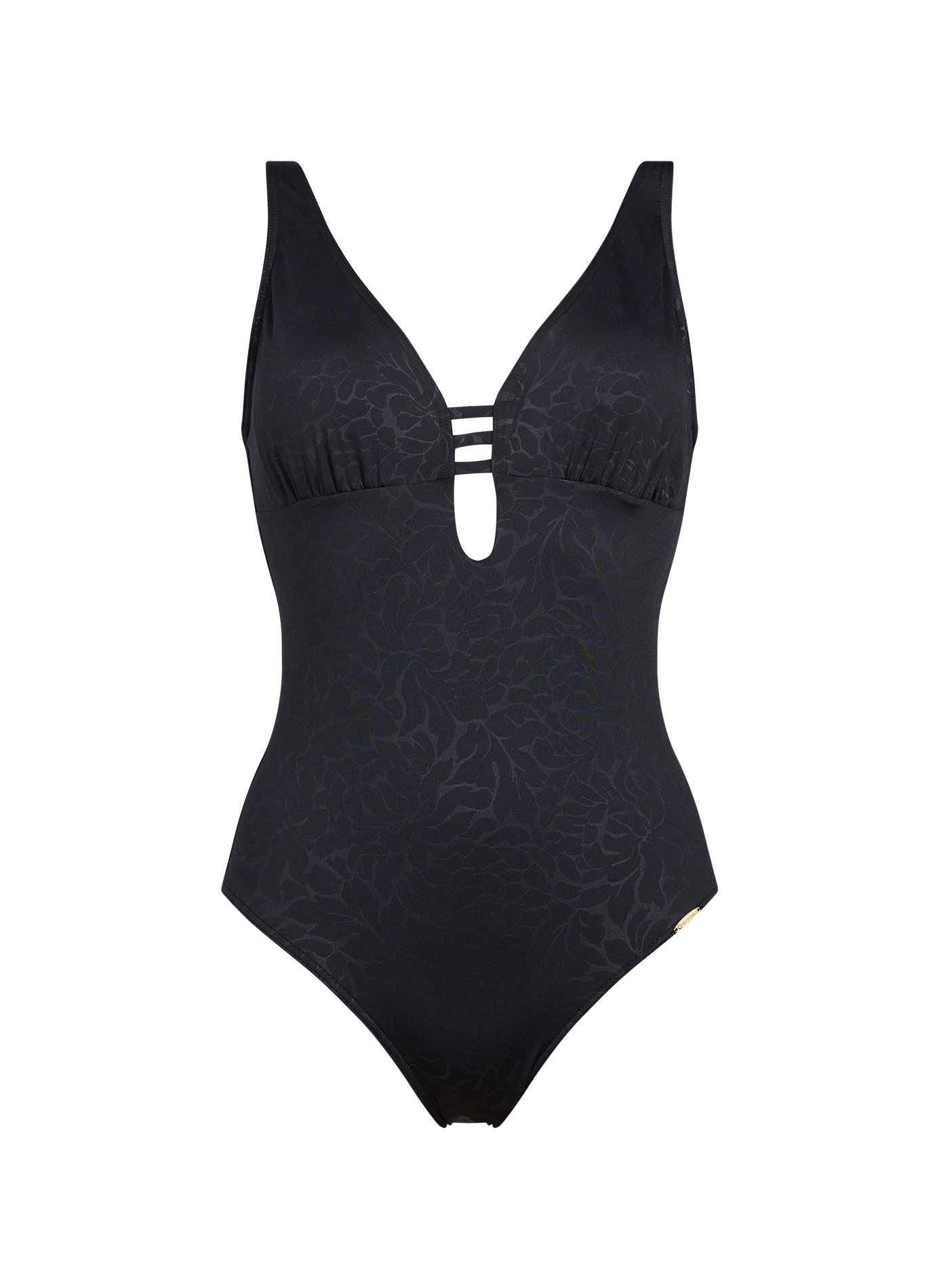 Maillot de bain une pièce à fleurs GRAIN DE SABLE Noir