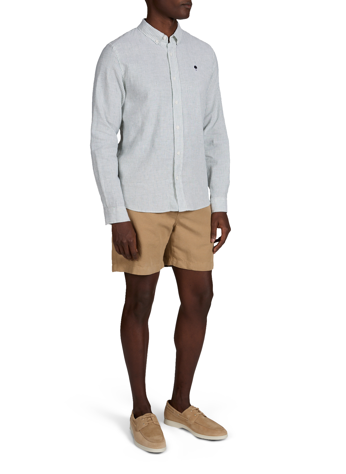 Striped Ivoy shirt in a blend of cotton and linen FAGUO Multicolour