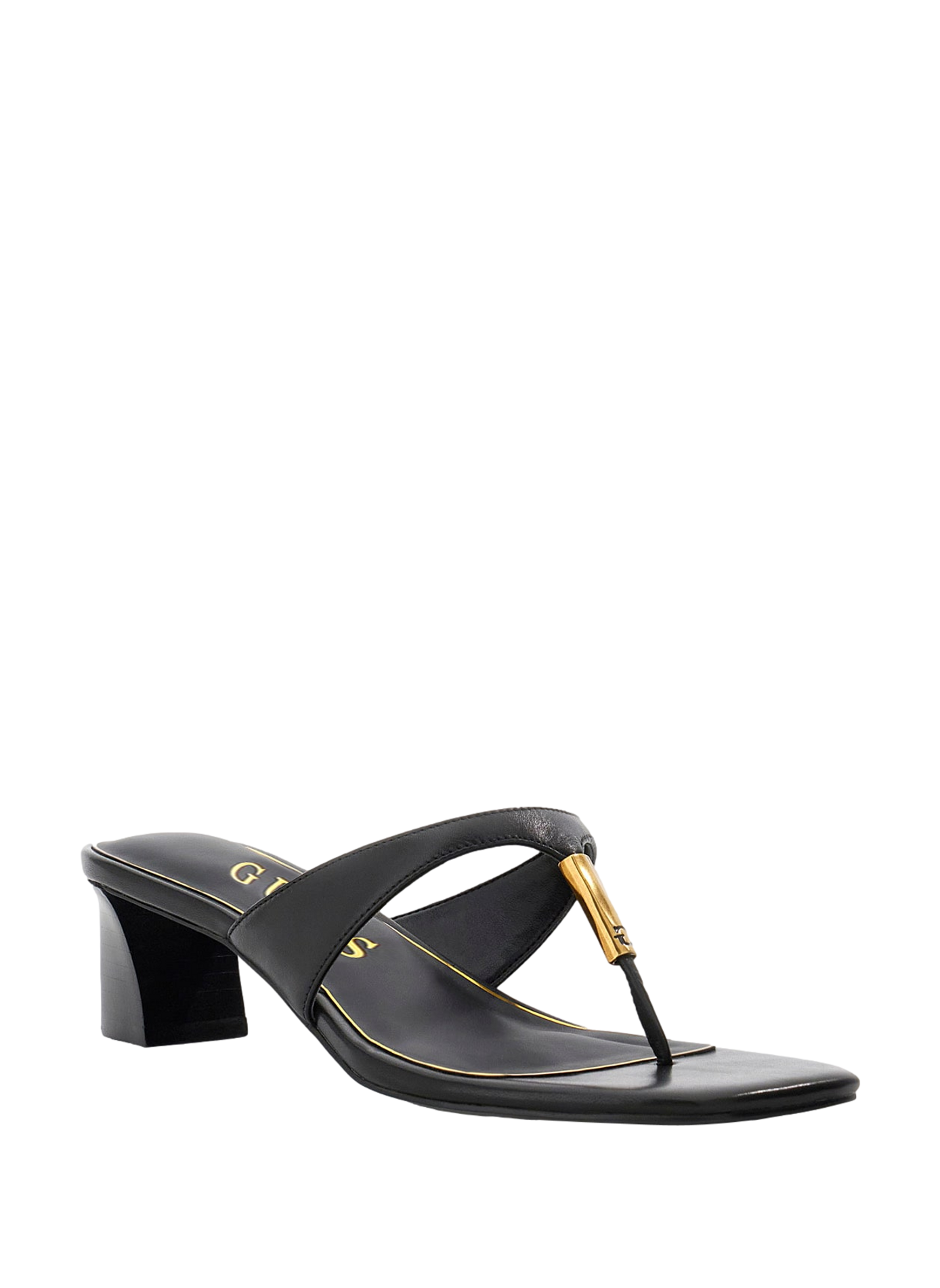Yaiza leather sandals GUESS Black