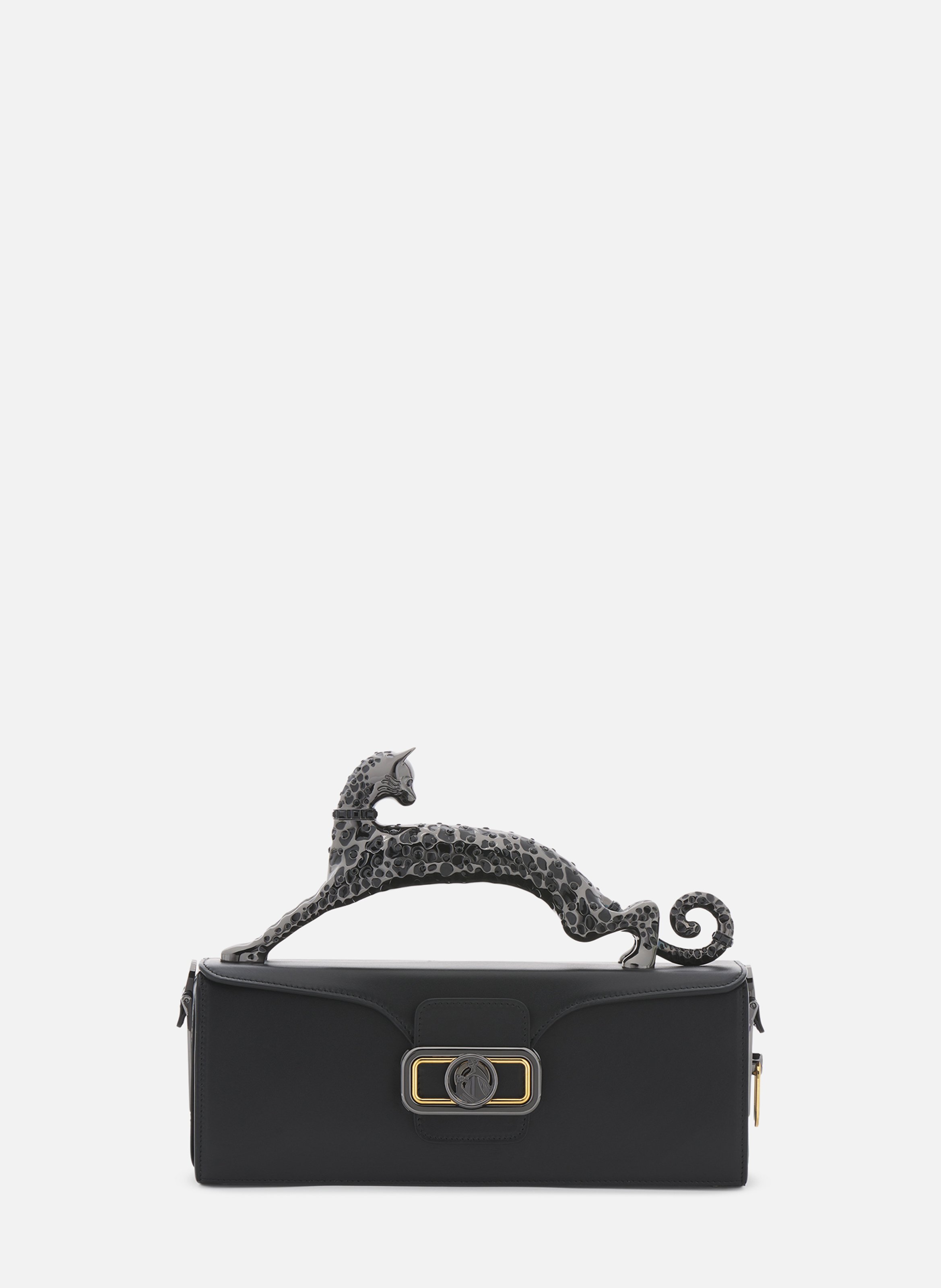 Sac pencil cat en cuir LANVIN Noir