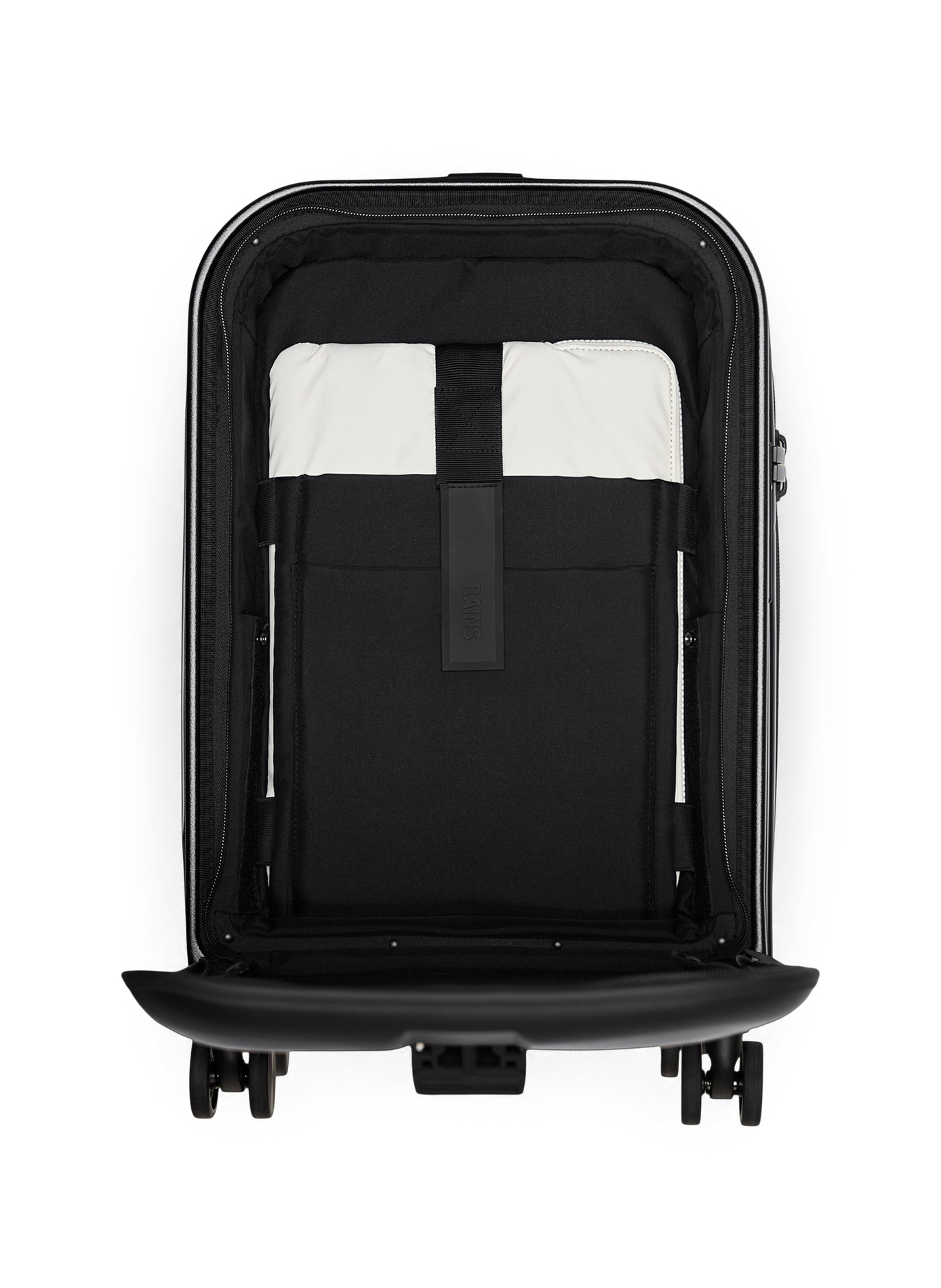 Valise cabine imperméable à quatre roues RAINS Argent