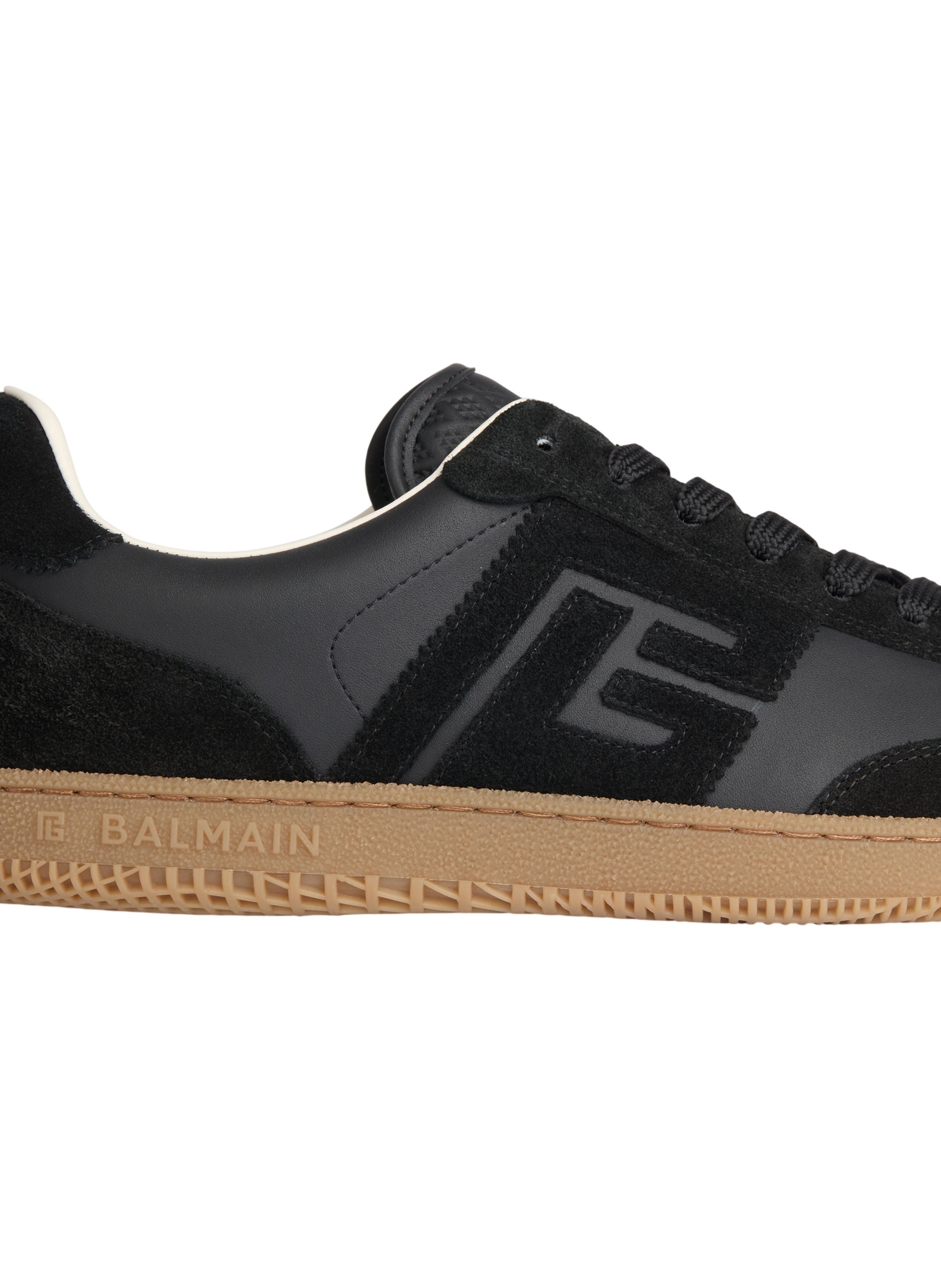 Baskets balmain swan en cuir suédé et lisse BALMAIN Noir