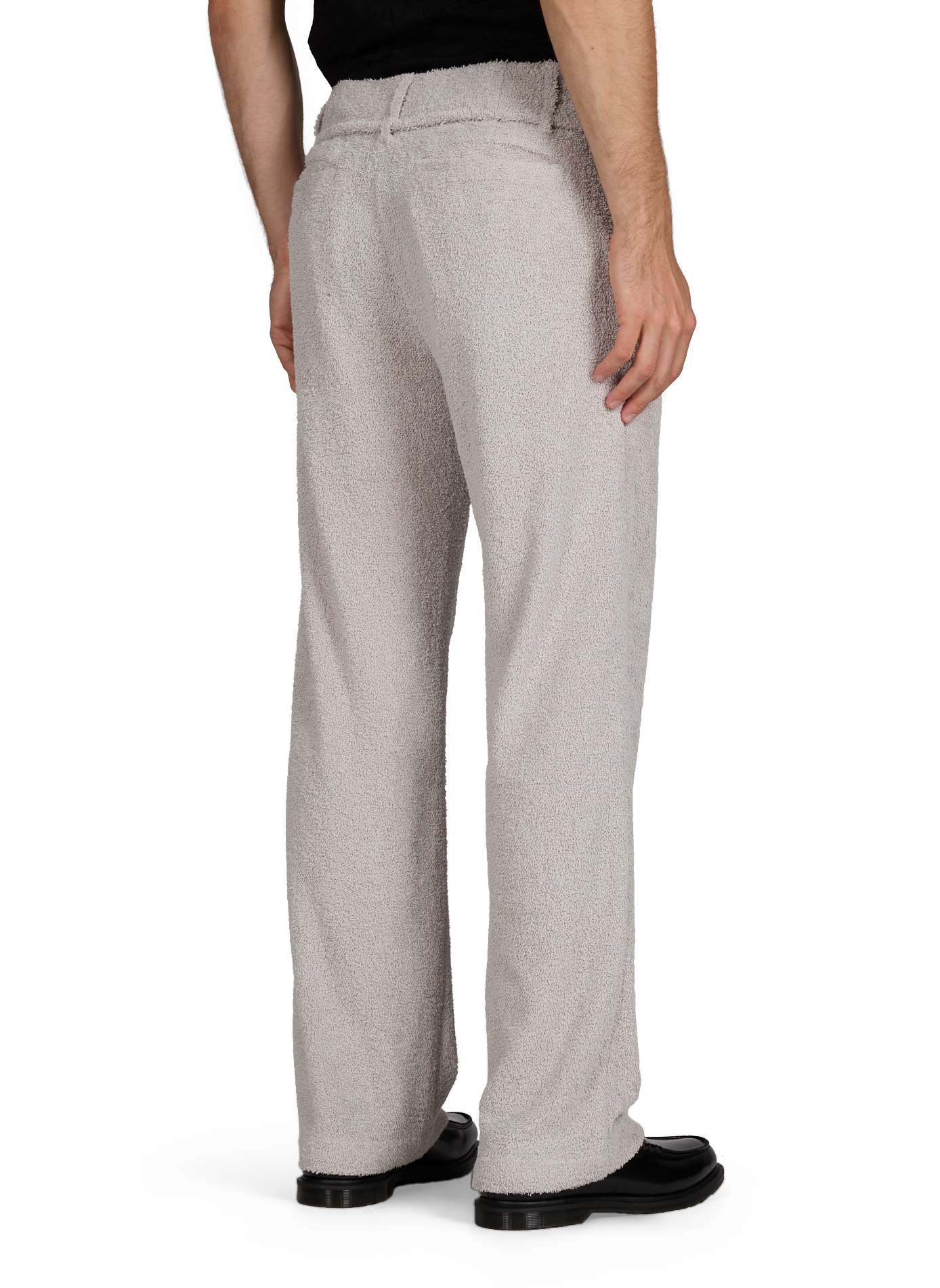 Textured pants with removable belt in blended cotton POST ARCHIVE FACTION Beige